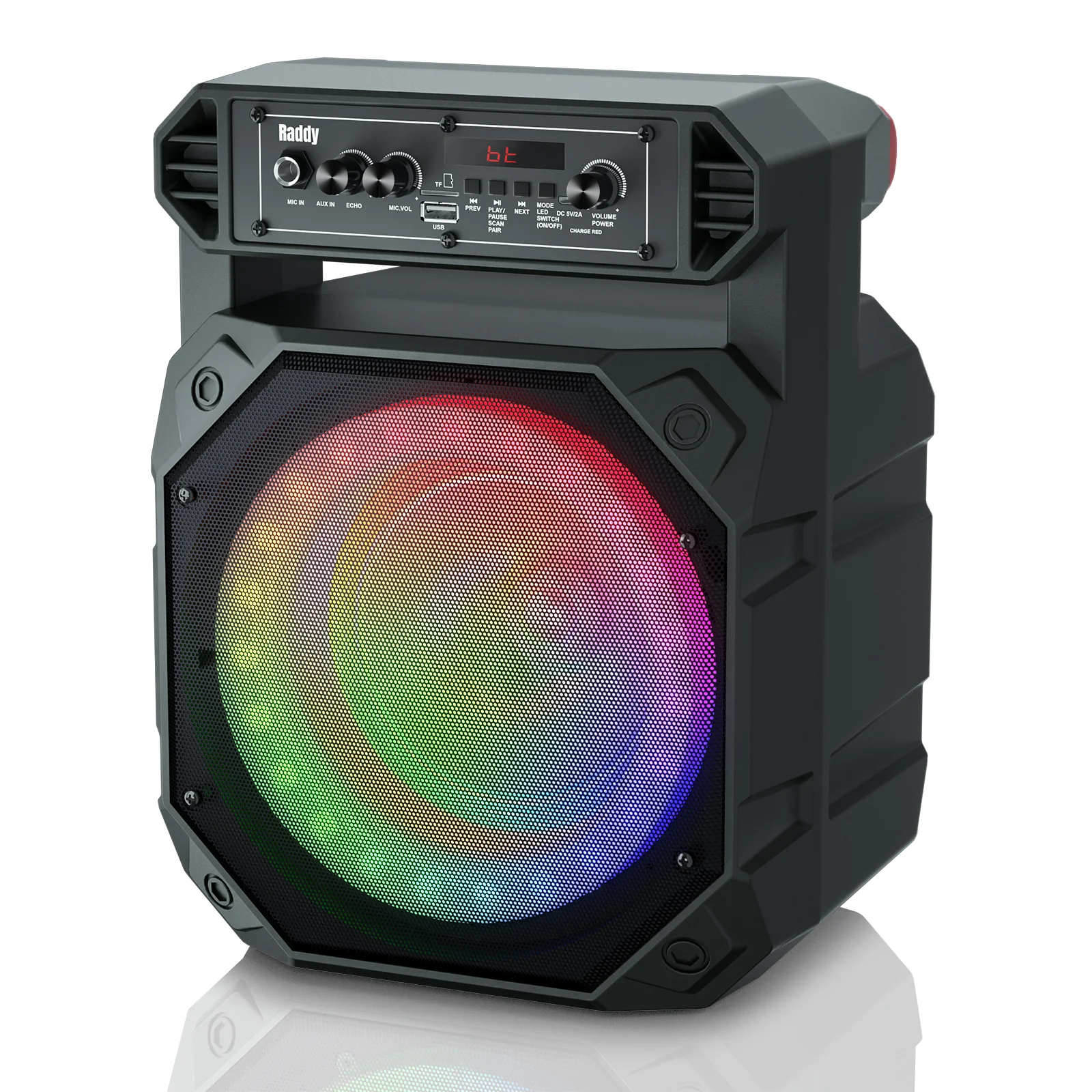 Raddy RS68 Portable Karaoke Machine | Rechargeable Bluetooth Speaker | Wireless Microphone [DISCONTINUED] - Image 2