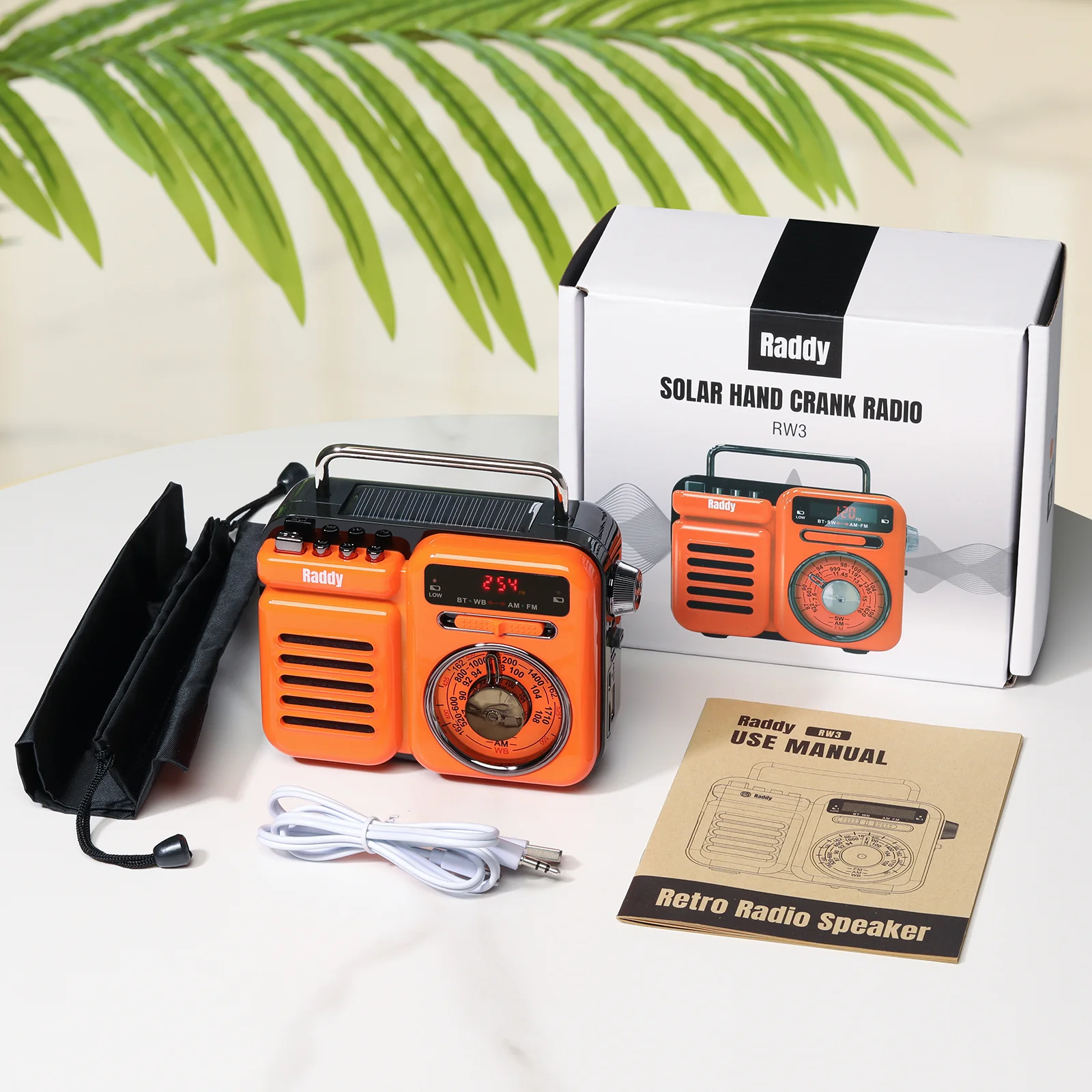Raddy RW3 Emergency Radio | Hand Crank  | Solar | AM/FM/NOAA | Bluetooth [DISCONTINUED] - Image 8