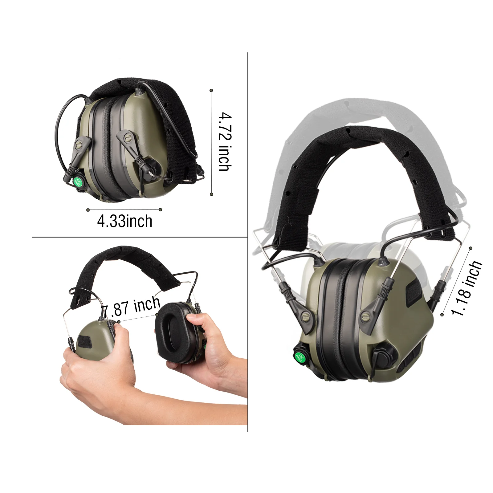 Raddy S22 Electronic Shooting Earmuffs | NRR 22dB Noise Canceling | Sound Amplification [DISCONTINUED] - Image 6