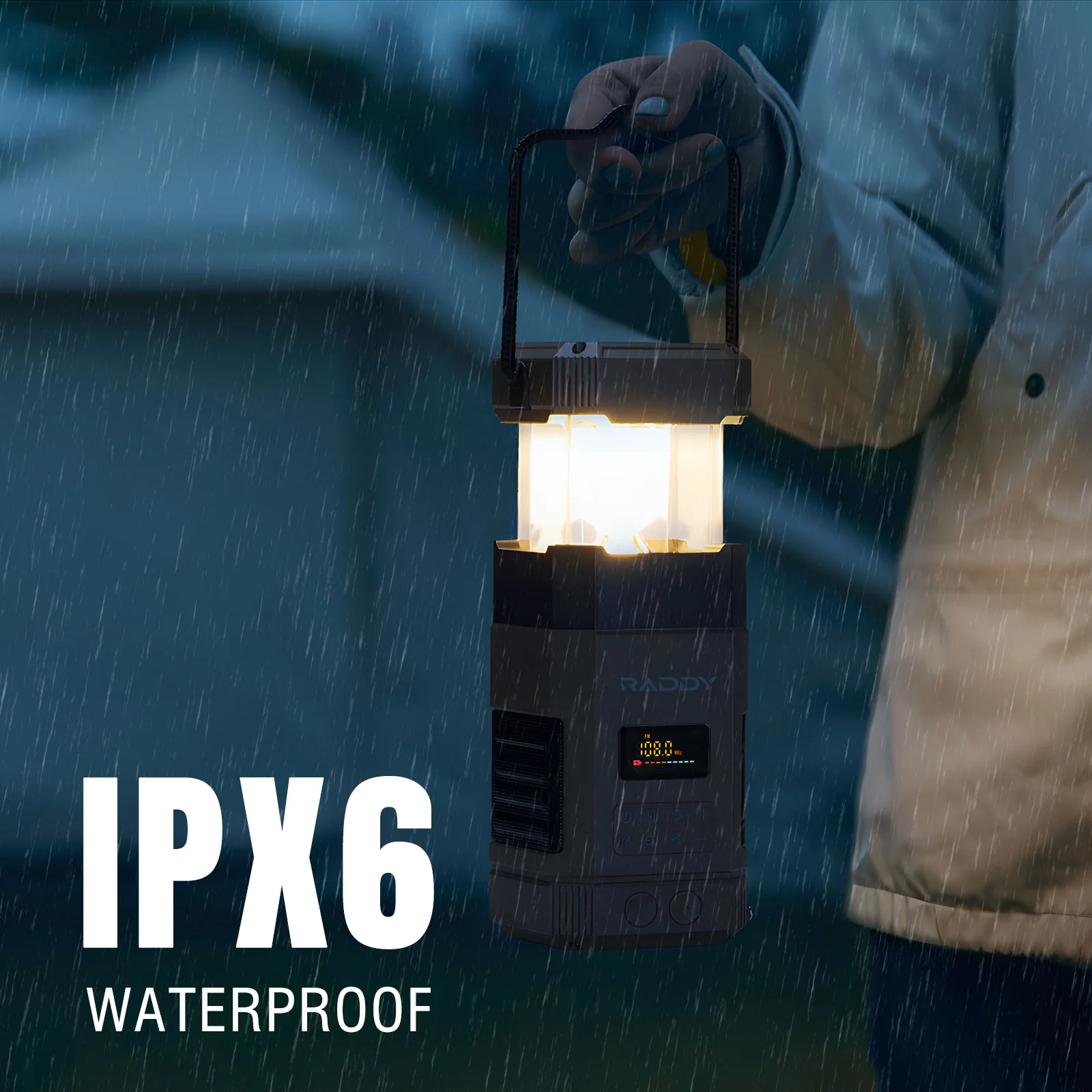 Raddy SL10 Emergency Radio | 10000mAh Hand Crank Solar Camping Lantern | IPX6 Waterproof | Bluetooth Speaker | AM FM NOAA [DISCONTINUED] - Image 5