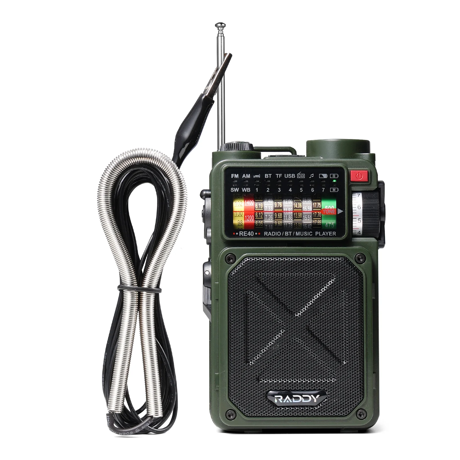 Raddy SW001 Shortwave Radio Antenna | FM/SW/WB/VHF | 9.85 ft | Crocodile Clip - Image 4