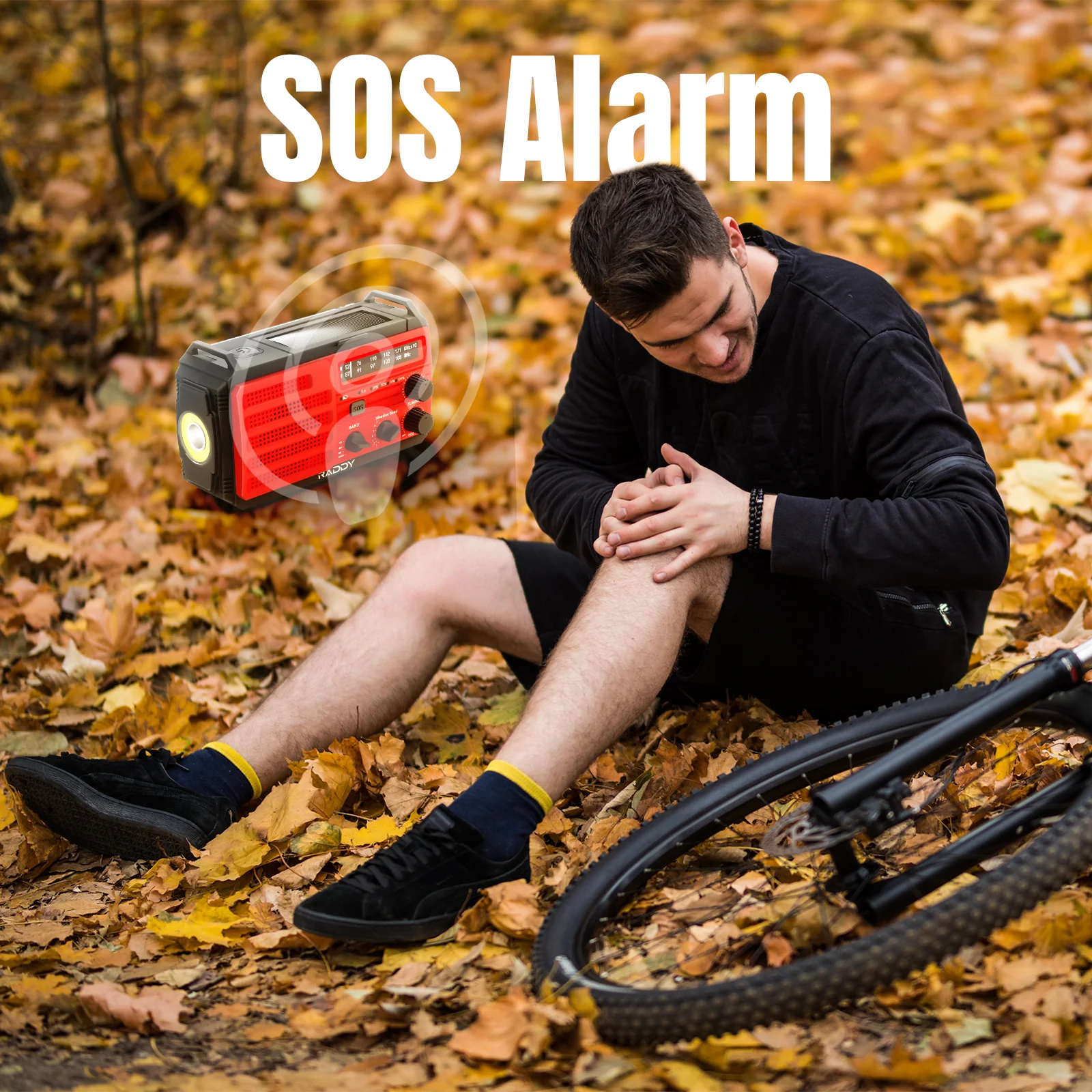 Raddy SW10 Emergency Radio | 10000mAh | AM FM NOAA | Flashlight SOS Alarm Compass Weather Radio - Image 8