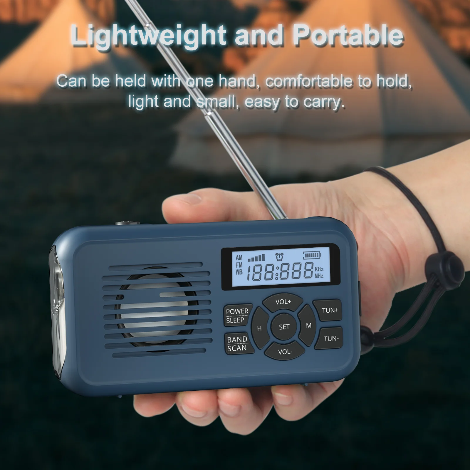 Raddy SW2 Emergency Radio | Hand Crank Solar Powered | AM FM WB | NOAA Weather Radio [DISCONTINUED] - Image 4