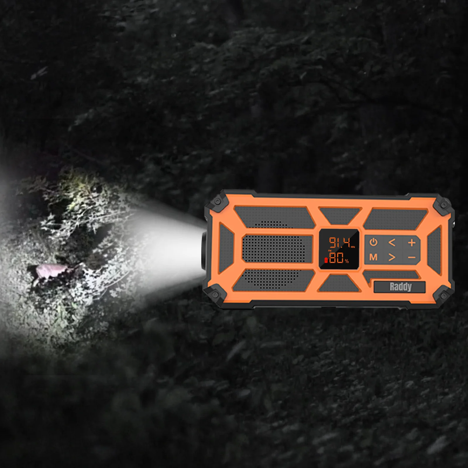 Raddy SW5 Emergency Radio | IPX5 Waterproof | 5000mAh | Hand Crank Solar | Power Bank | NOAA - Image 11