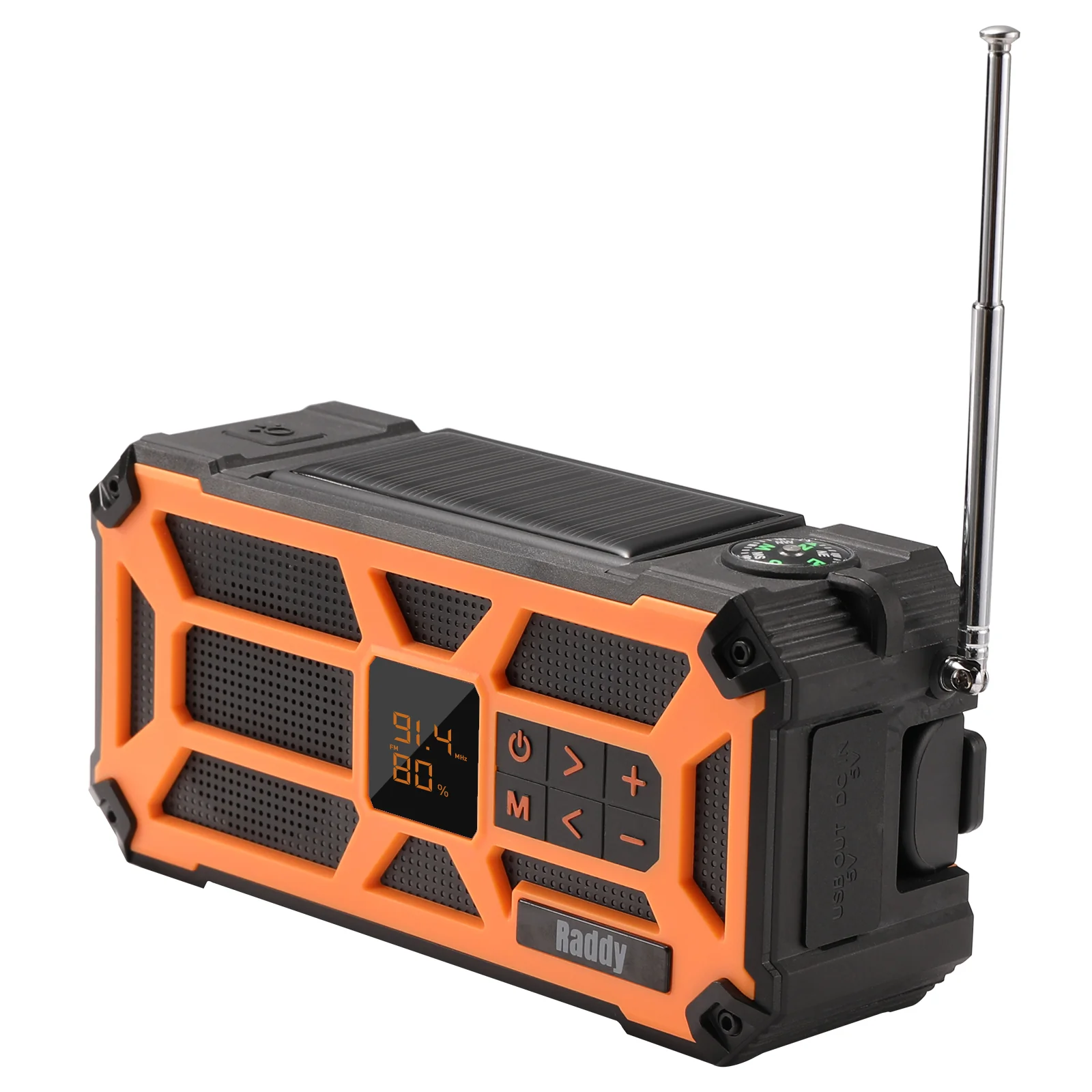 Raddy SW5 Emergency Radio | IPX5 Waterproof | 5000mAh | Hand Crank Solar | Power Bank | NOAA - Image 3