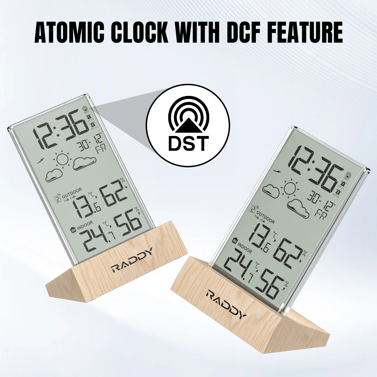 Raddy V5 Weather Station | 5.0’’ LCD Display |  Weather Forecast | Battery Powered | Temperature & Humidity - Image 4