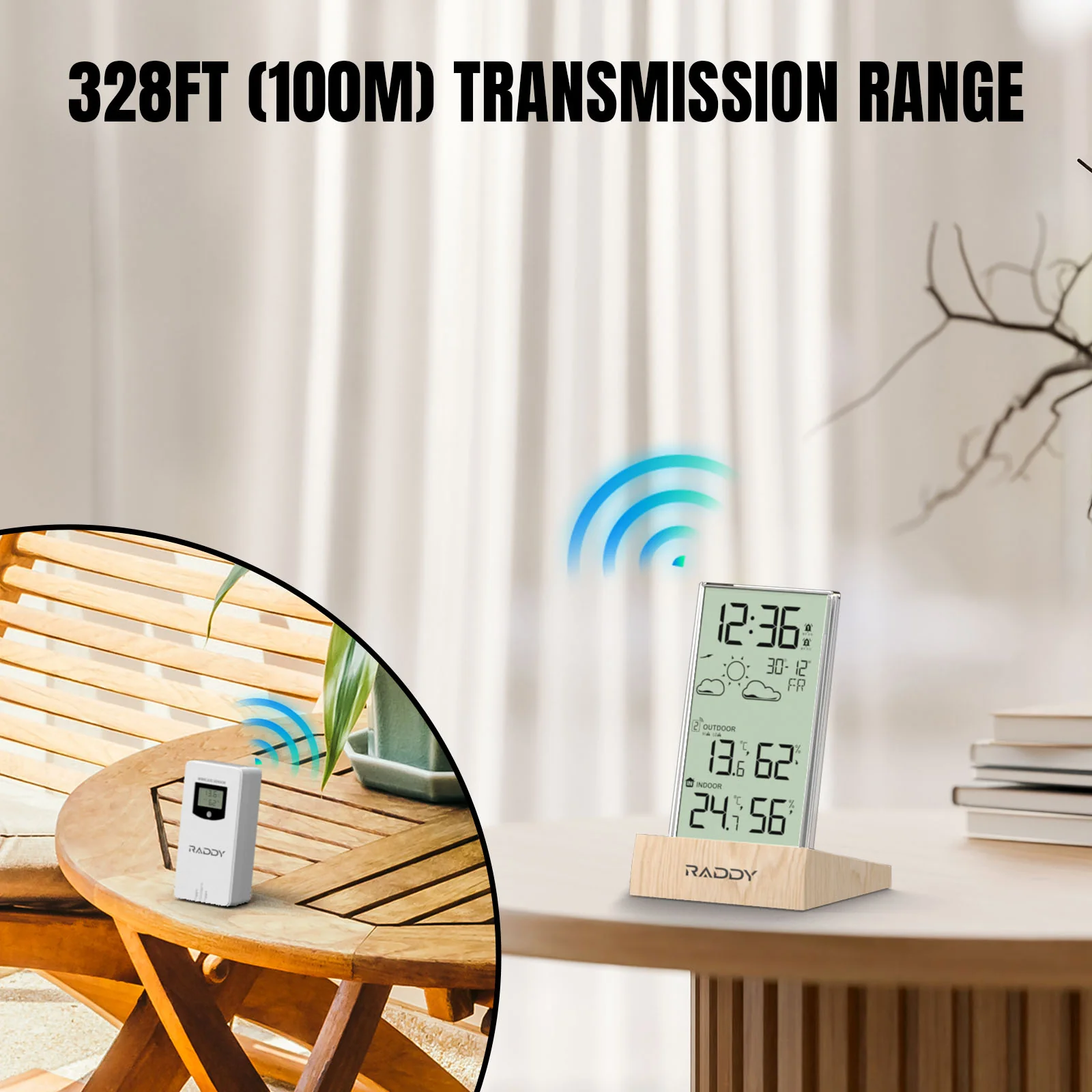 Raddy V5 Weather Station | 5.0’’ LCD Display |  Weather Forecast | Battery Powered | Temperature & Humidity - Image 7