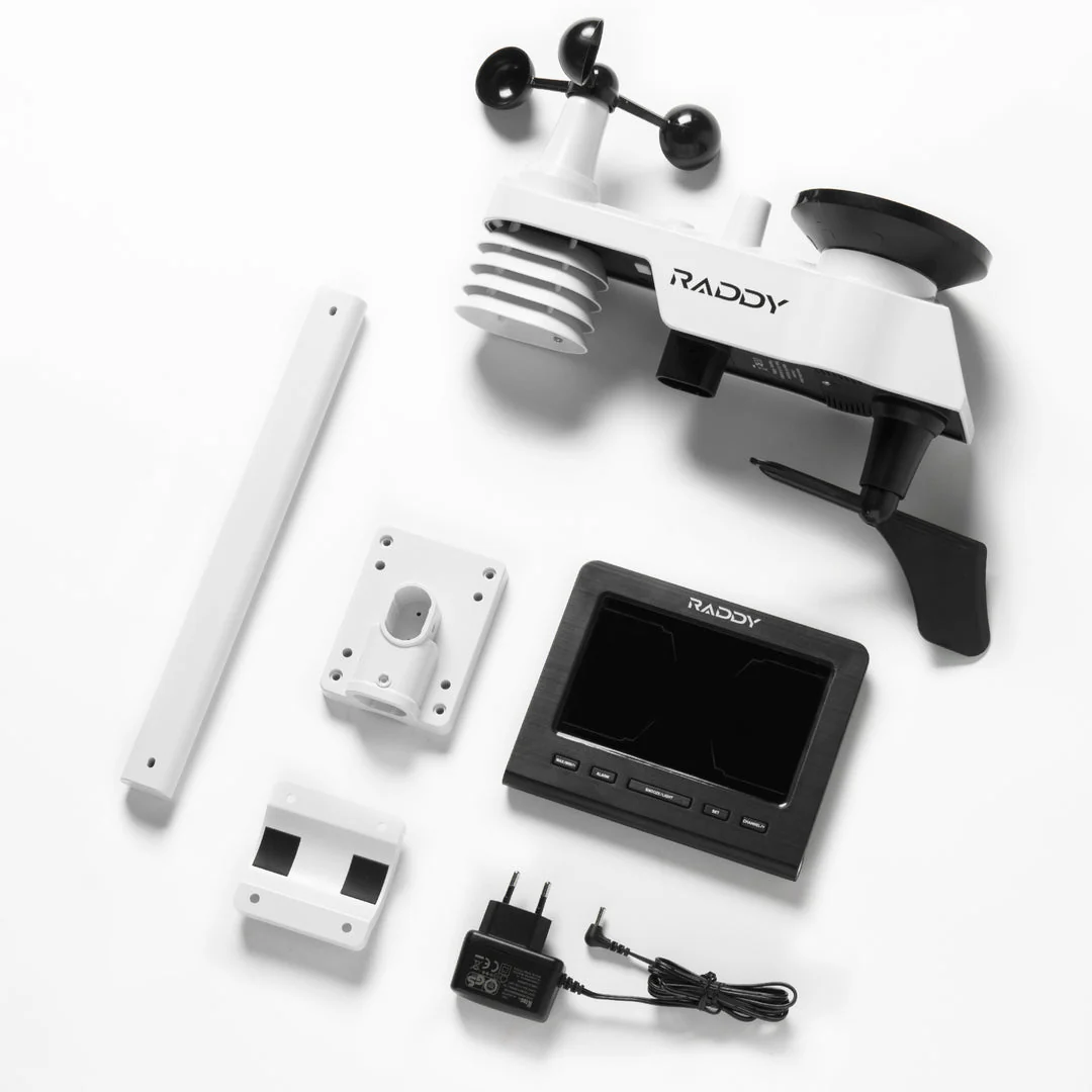 Raddy WF-100C Lite Weather Stations | Wireless | Temperature | Barometric Pressure | Humidity | Wind Rain Gauge - Image 7