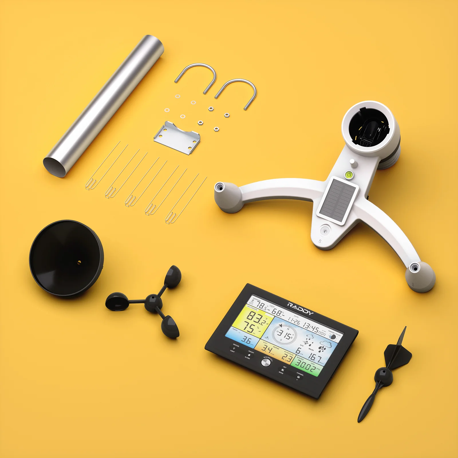 Raddy WF-100SE Weather Station | 13-in-1 Display | Wi-Fi Indoor Outdoor | Upgraded Design Version [DISCONTINUED] - Image 6