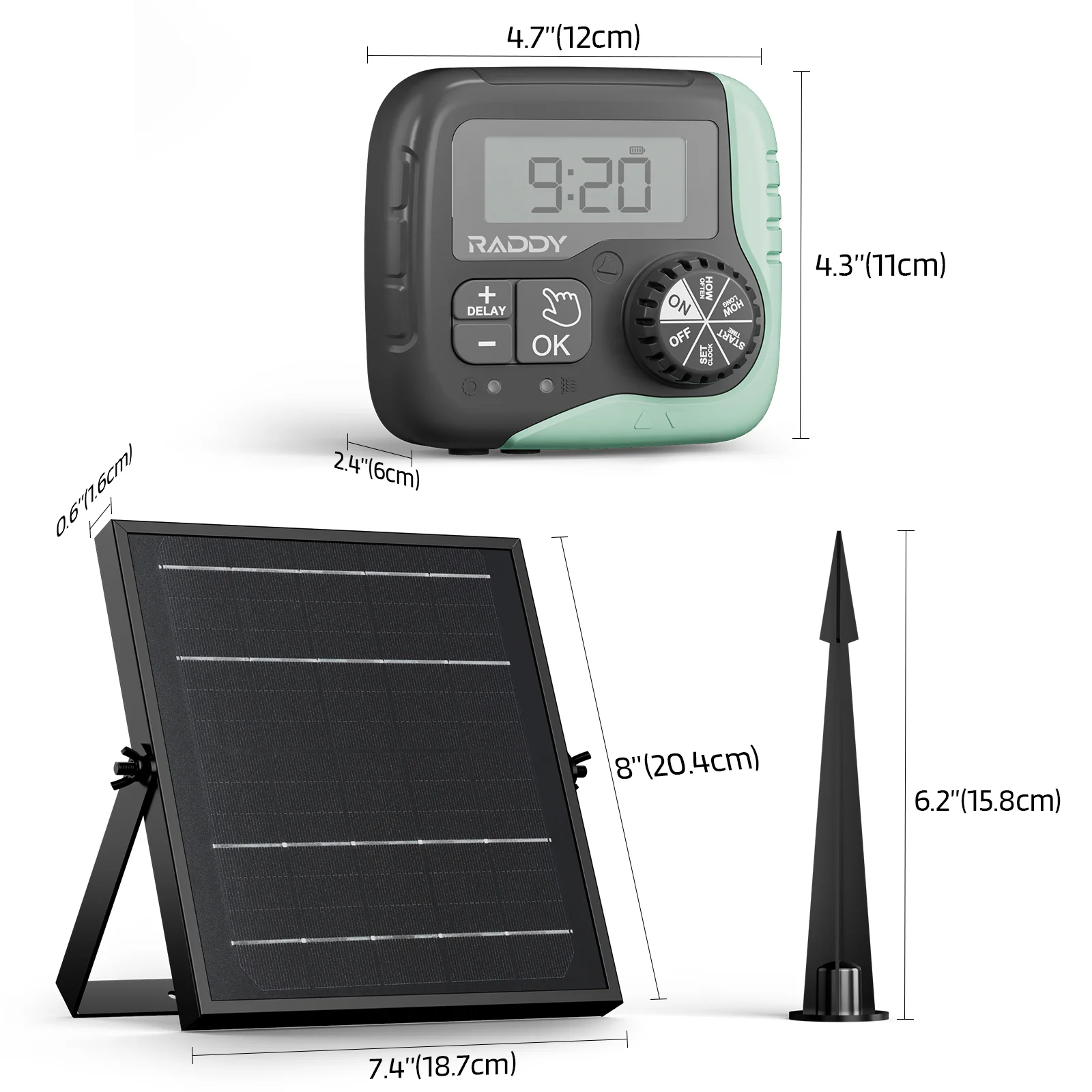 Raddy WS-1 Solar Drip Irrigation Kit | Automatic Plant Watering | Dual Power Supply | Programmable Timer - Image 3