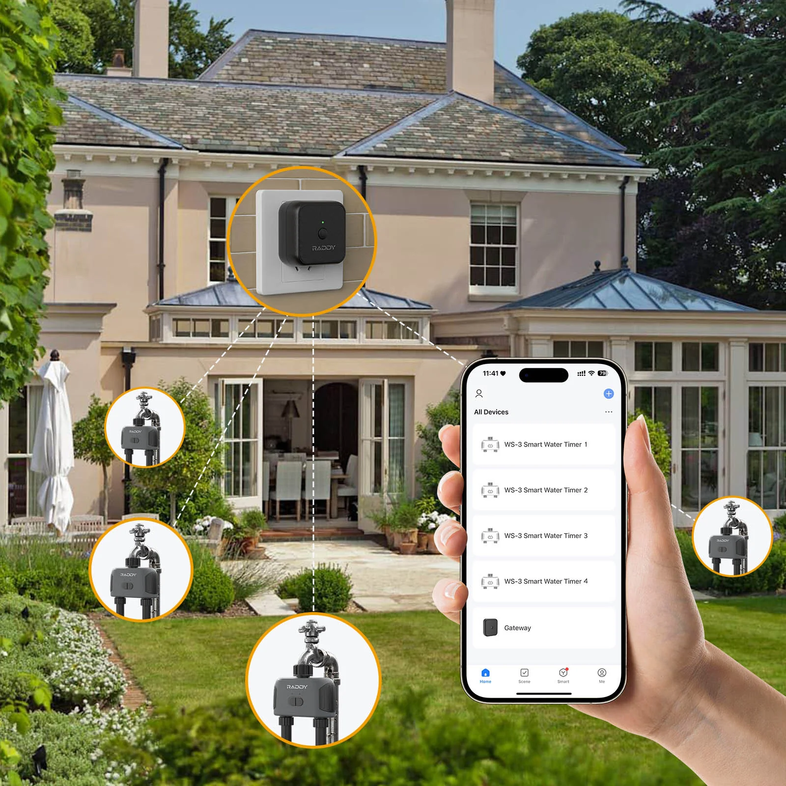 Raddy WS-3 WiFi Sprinkler Timer | 2 Zone | IPX5 Waterproof | APP Control | Automatic Irrigation System - Image 7