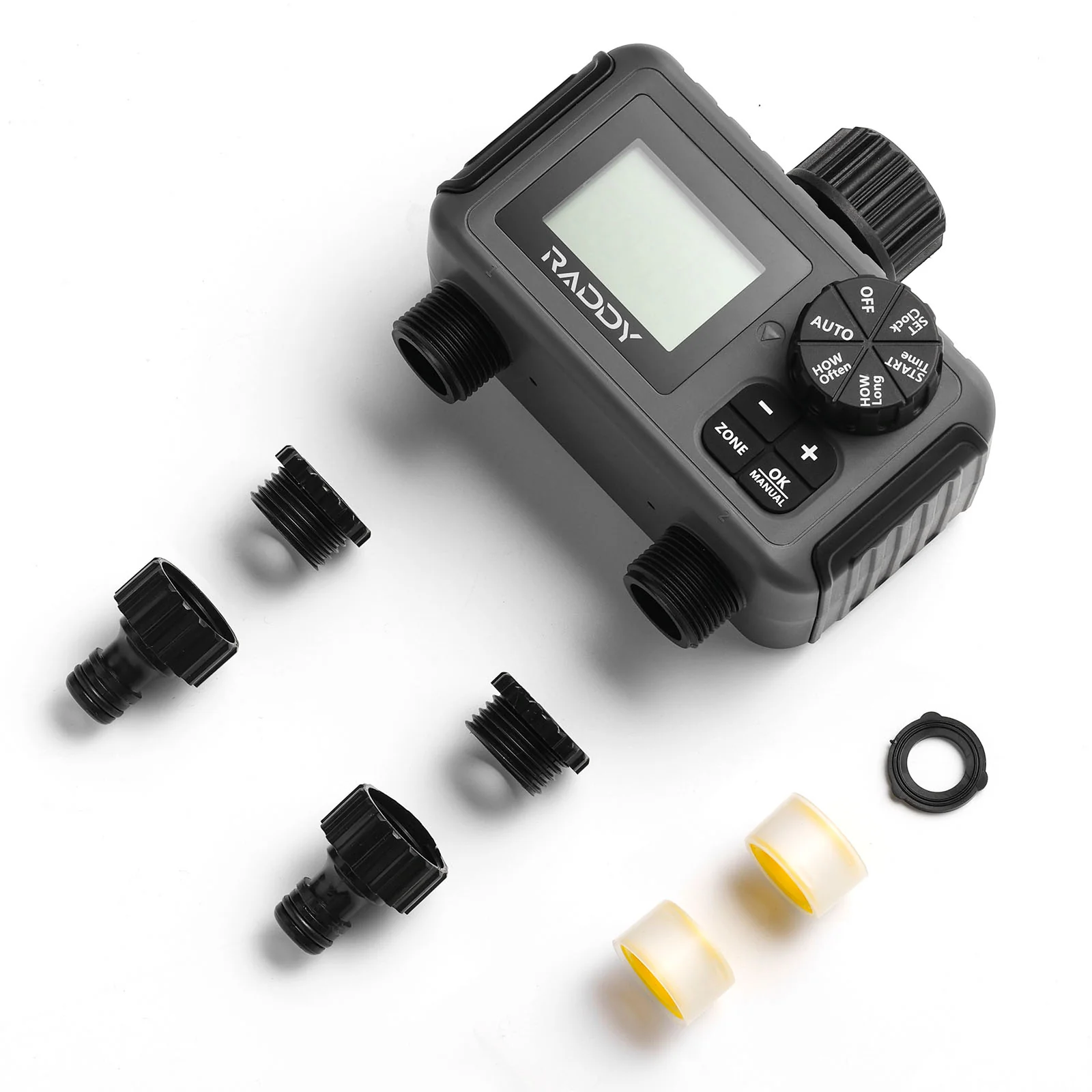 Raddy WS-5 Water Timer | 2 Outlet | IP55 Waterproof | Large Screen | Low BatteryAlert | Rain Delay | Manual Mode - Image 9