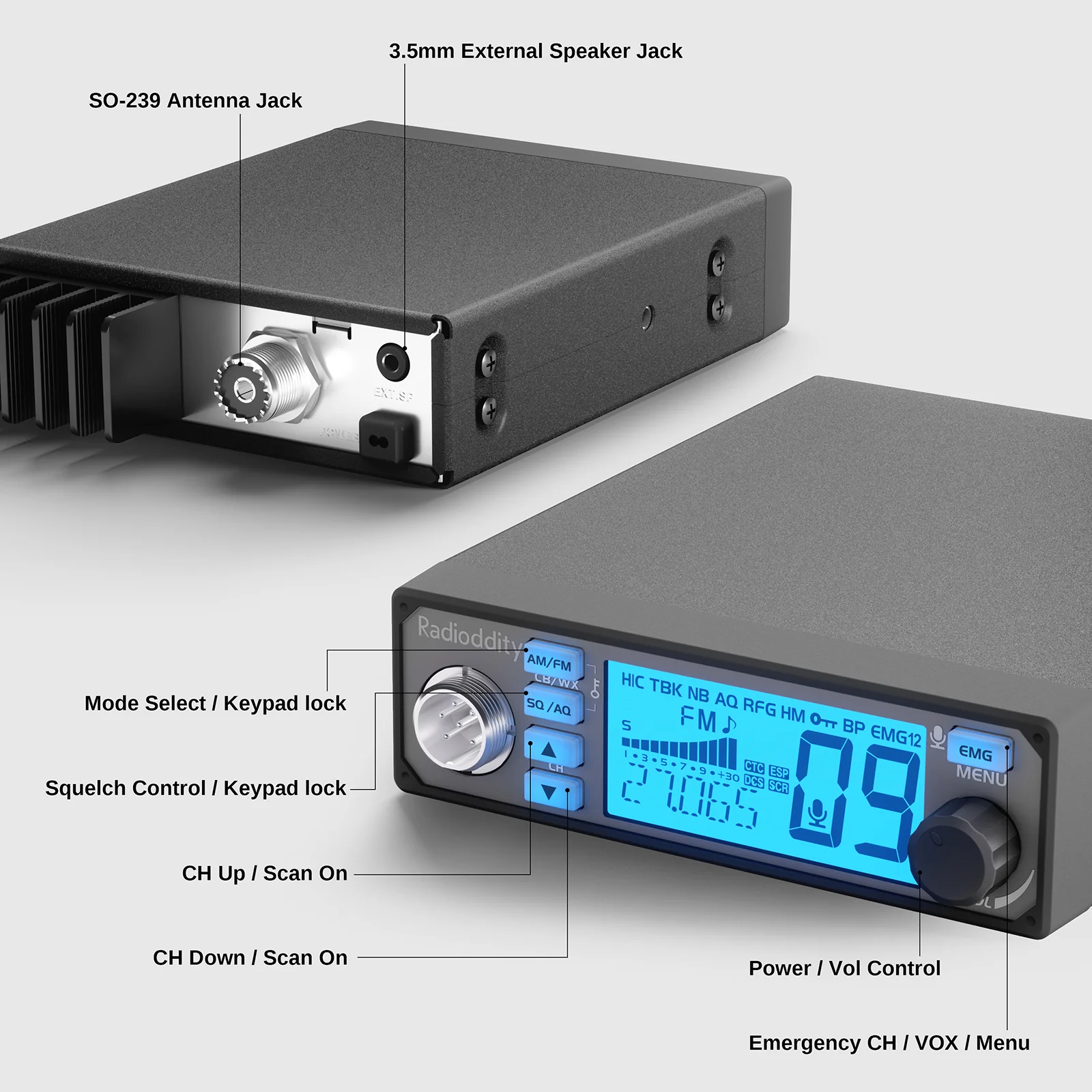 Radioddity CB-500 [OPEN BOX] - Image 3