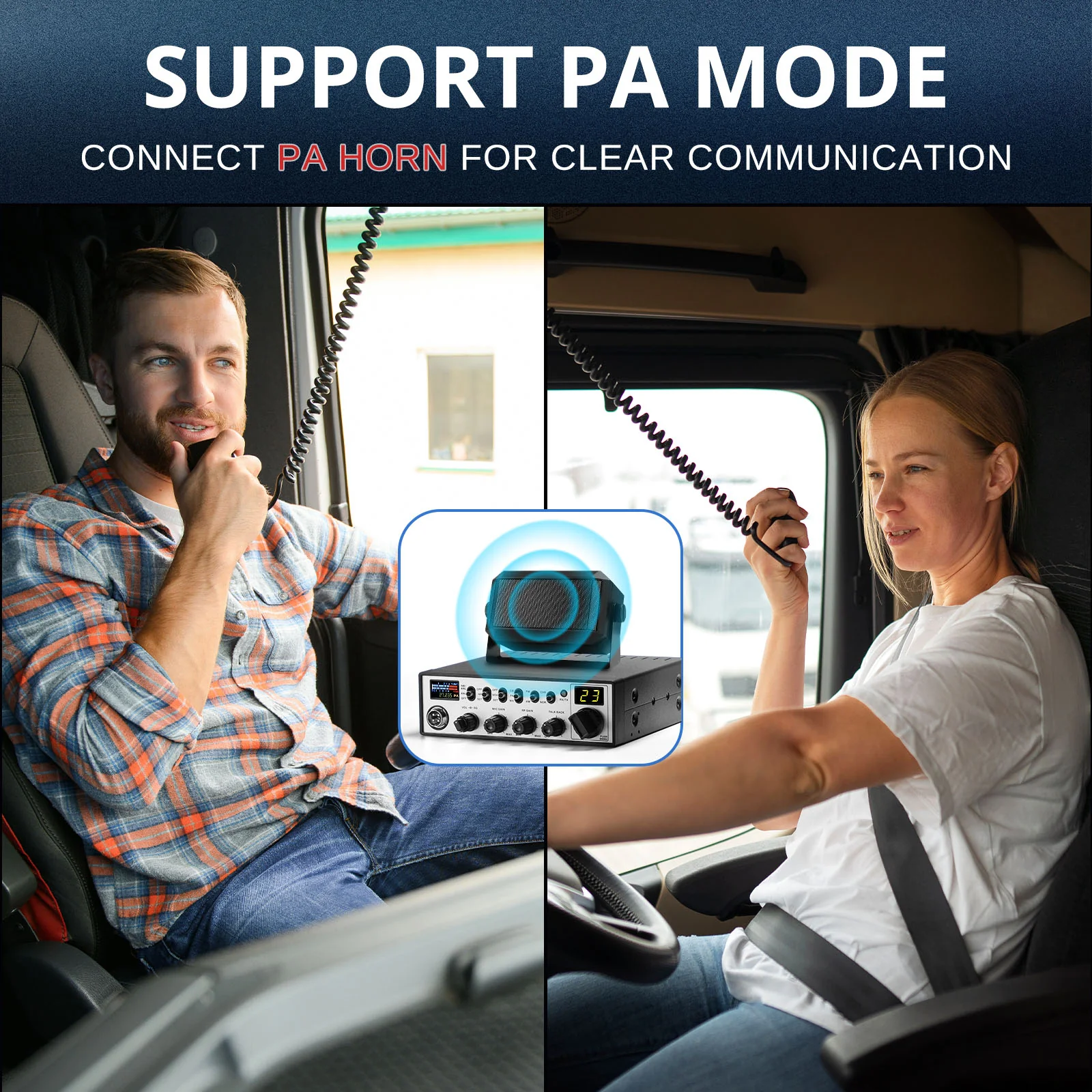 Radioddity CB-900 PRO | 4W | AM/FM | Noise Reduction | ASQ | VOX | Support PA System | SWR High Alert | Instant CH 9 - Image 8