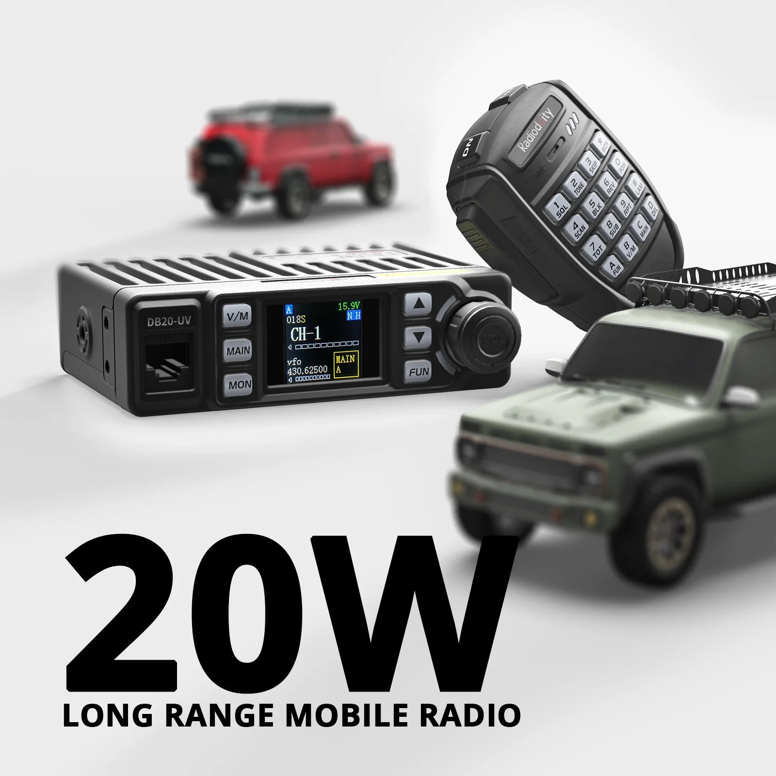 Radioddity DB20-UV Mobile Radio | Dual Band | 20W | Display Sync | 500 Channels | VOX [DISCONTINUED] - Image 5