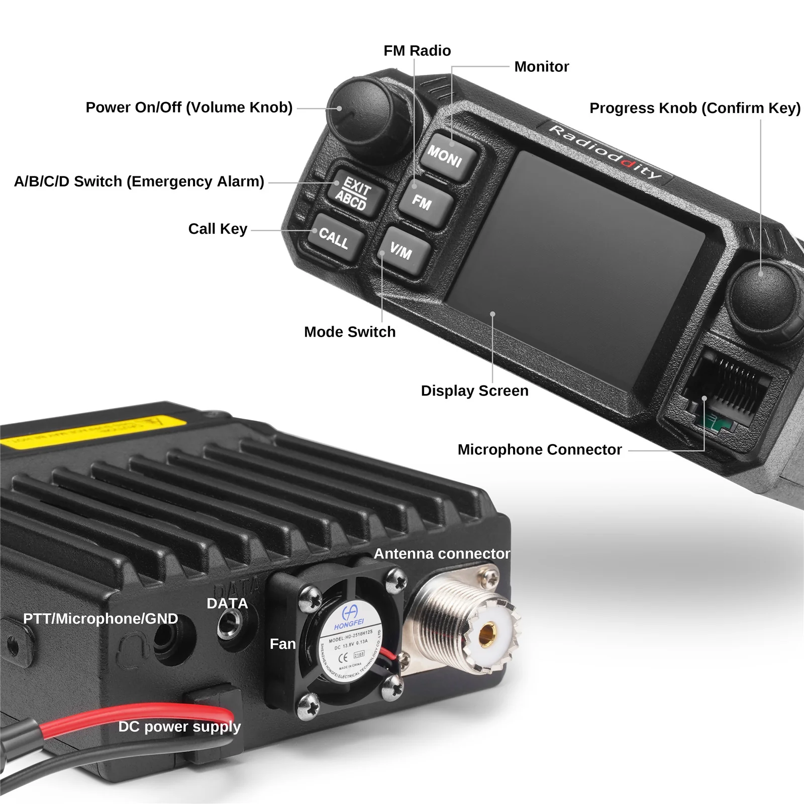 Radioddity DB25-G GMRS Mobile Radio | 25W | Quad Watch | UHF VHF Scanning | Repeater Capable | Support CHIRP Programming - Image 5