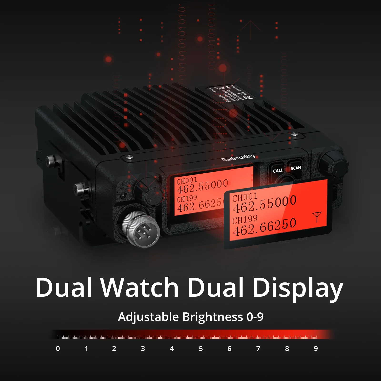 Radioddity DB40-G GMRS Mobile Radio | 40W | Repeater Capable | 199 Channels | UHF Scanning Receiver | Support CHIRP Programming - Image 6