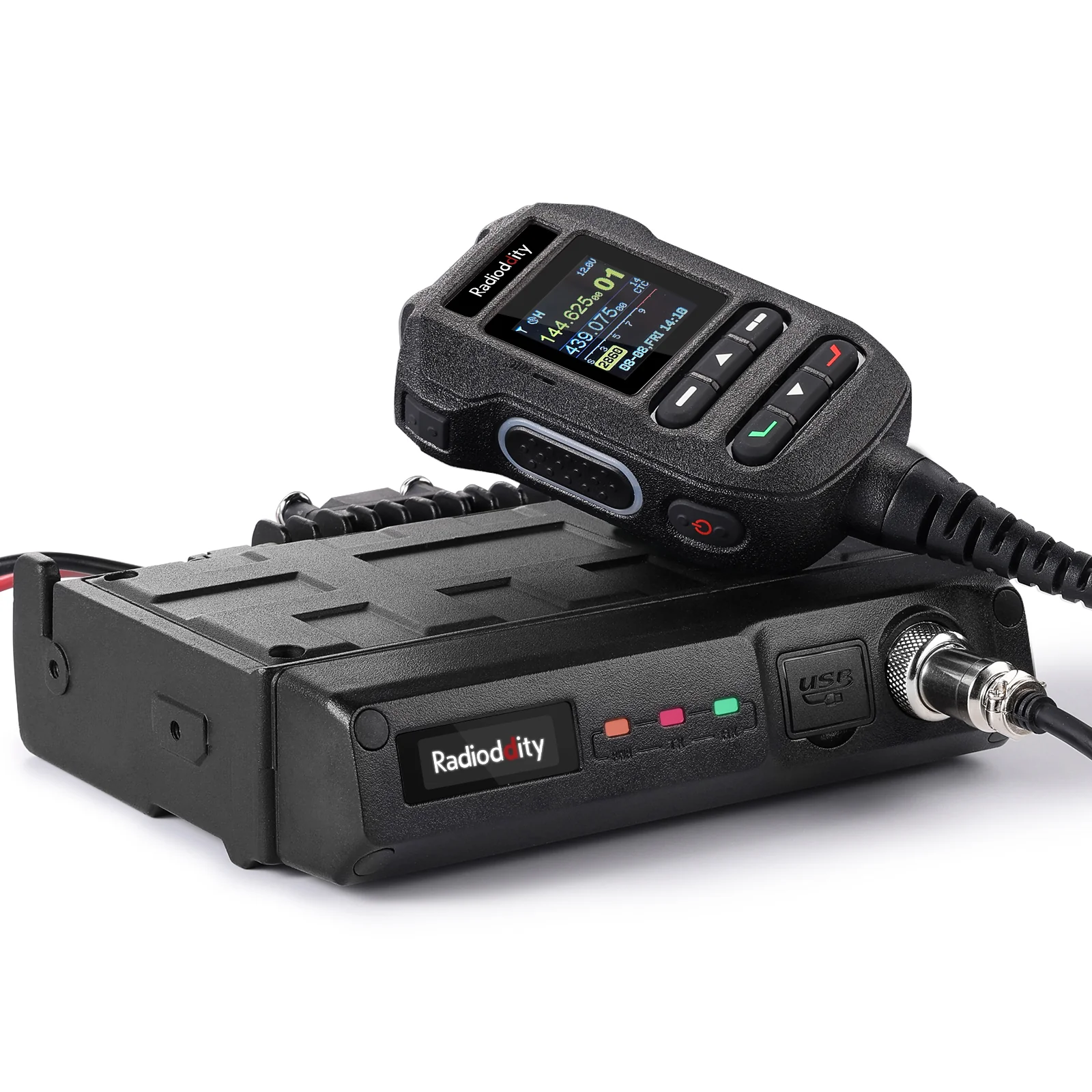 Radioddity DB50-B Mini Mobile Radio | 50W | GPS & APRS | Multi-band TX & RX | Bluetooth KISS TNC & APP Program | All-in-one MIC with Display - Image 2