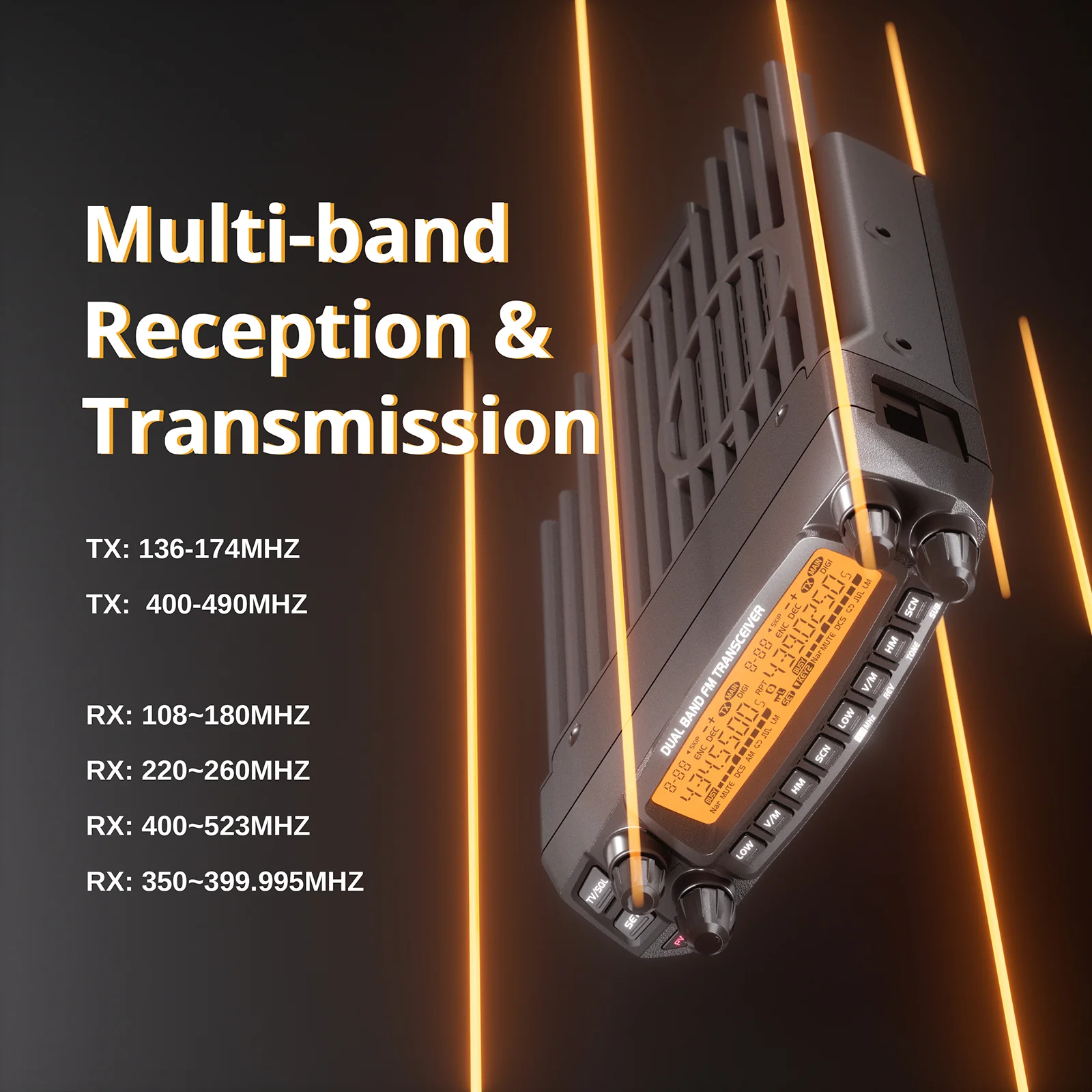 Radioddity DB50 Dual Band Mobile Radio | 50W | Large LCD Display | Multi-band Receiver | 758 Channel | Support CHIRP Programming - Image 9