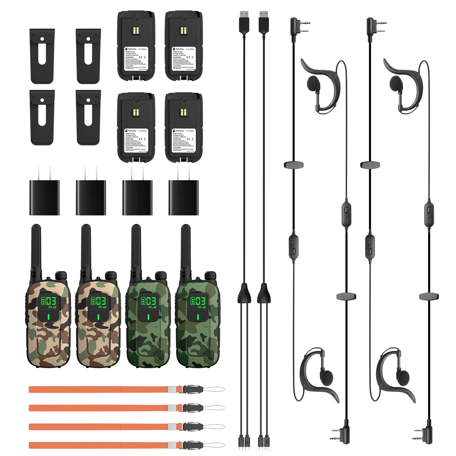 Radioddity FS-T3/PR-T3 [4 Packs]  | License-free | USB Charging | Flashlight | VOX - Image 16