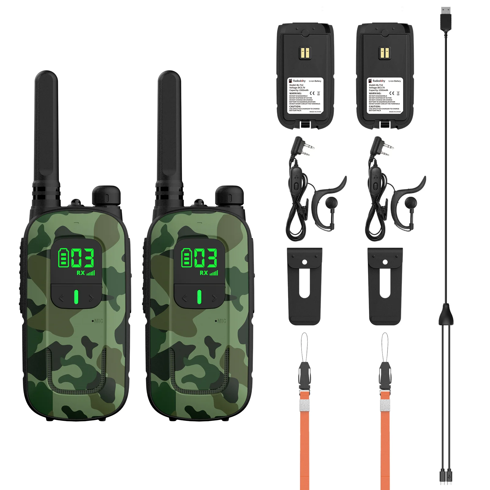 Radioddity FS-T3/PR-T3 [4 Packs]  | License-free | USB Charging | Flashlight | VOX - Image 17