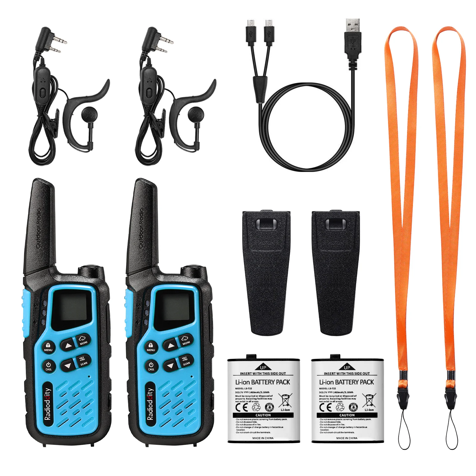 Radioddity FS-T7 FRS Radio | License Free | USB-C Charging | Dual Watch | VOX | Flashlight | NOAA - Image 6