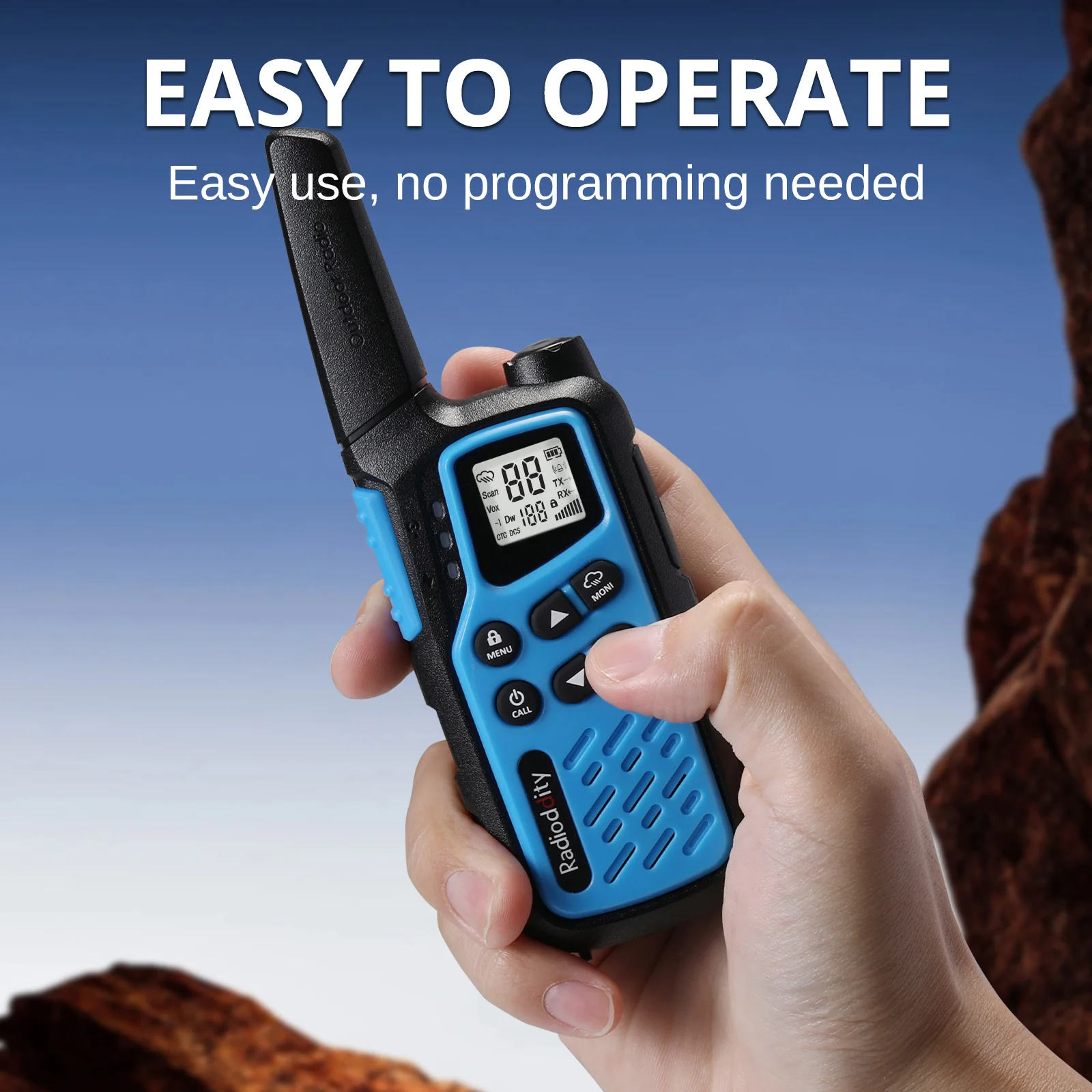 Radioddity FS-T7 FRS Radio | License Free | USB-C Charging | Dual Watch | VOX | Flashlight | NOAA - Image 7
