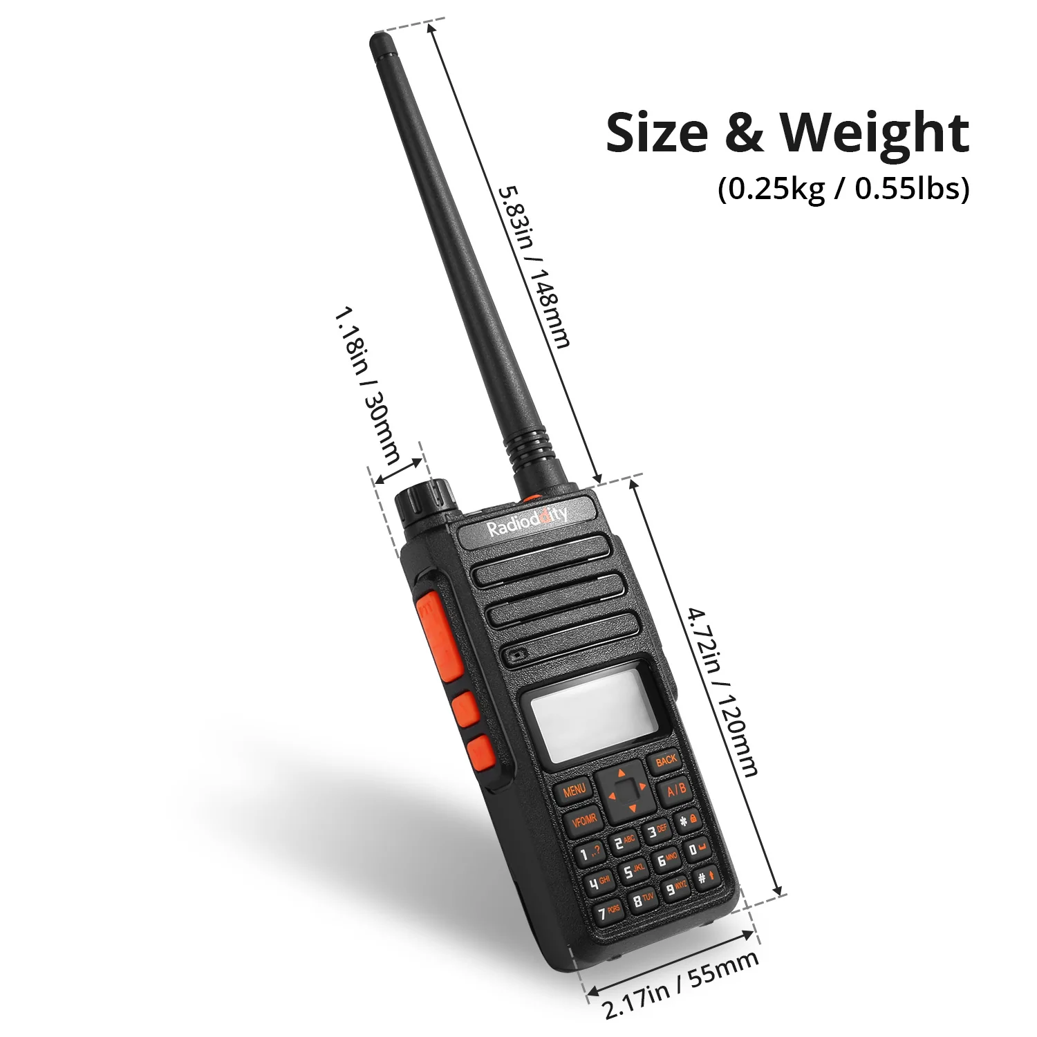 Radioddity GA-510 | 10W | Dual Band | Tri-power | 2 Batteries | Support CHIRP Programming - Image 5