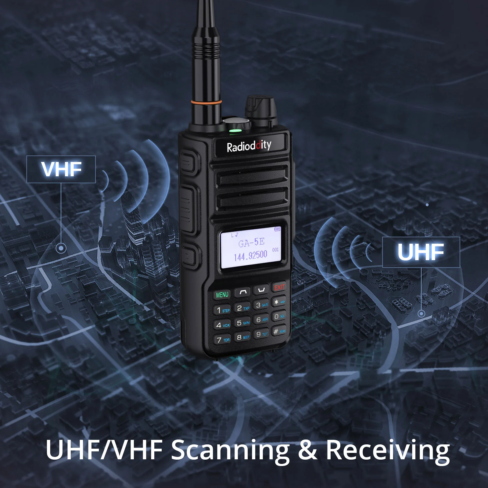 Radioddity GA-5E Radio | Dual Band | 5W Analog | USB-C | SYNC Display | EU Frequency Range - Image 2