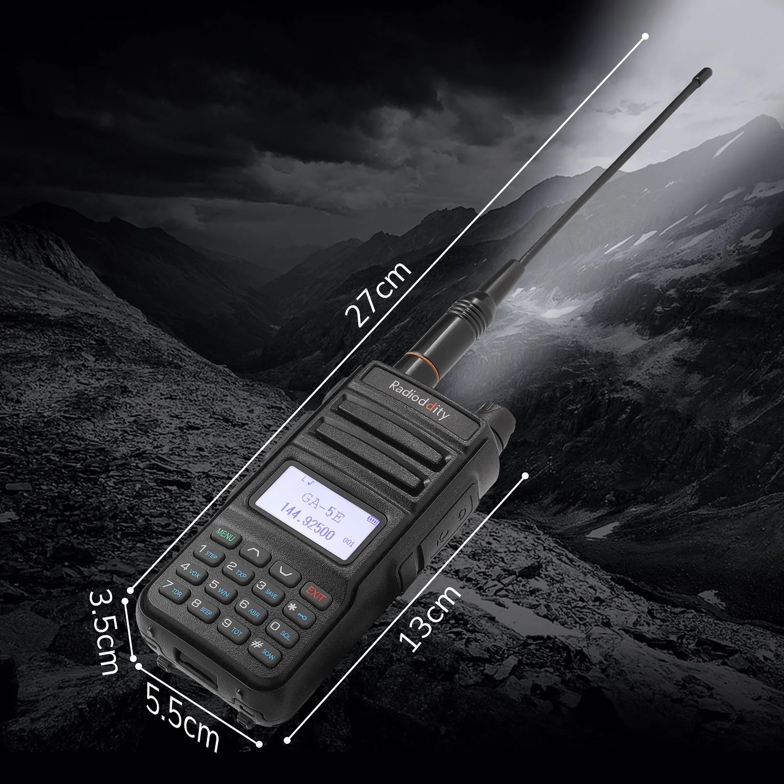Radioddity GA-5E Radio | Dual Band | 5W Analog | USB-C | SYNC Display | EU Frequency Range - Image 4