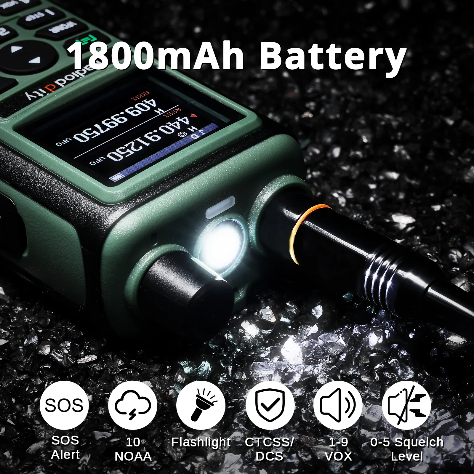 Radioddity GC-5 | Dual Band | 5W | 999 CH | Remote Frequency Copy | Color Screen | 1800mAh | NOAA FM RX - Image 4
