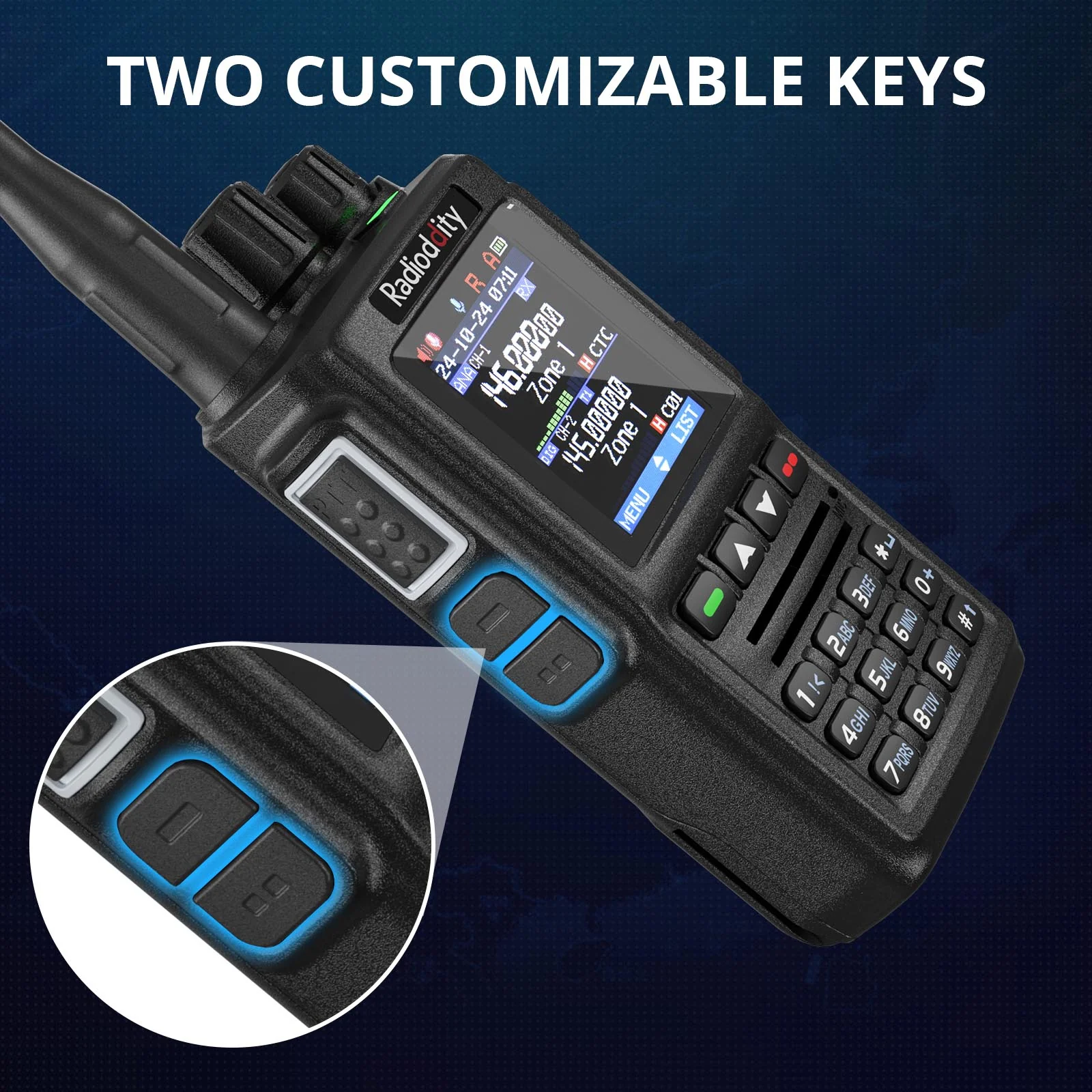 Radioddity GD-168 DMR | 5W | Dual Band Dual Mode | Satellite Communicate | Noise Reduction | 500K Contacts | Dual Battery & Antennas | Type-C Charge & Program - Image 11