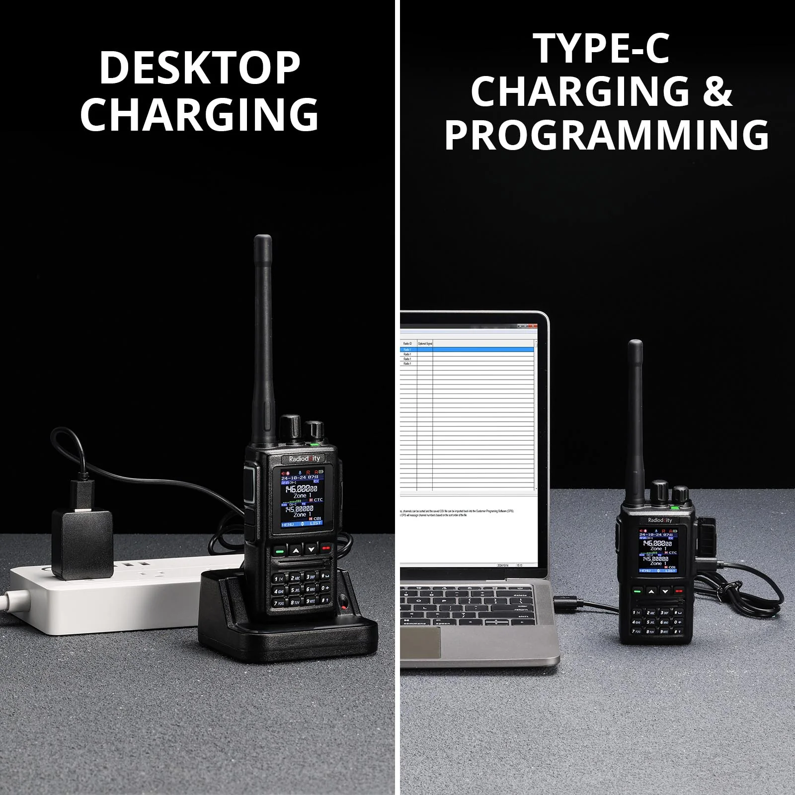 Radioddity GD-168 DMR | 5W | Dual Band Dual Mode | Satellite Communicate | Noise Reduction | 500K Contacts | Dual Battery & Antennas | Type-C Charge & Program - Image 8