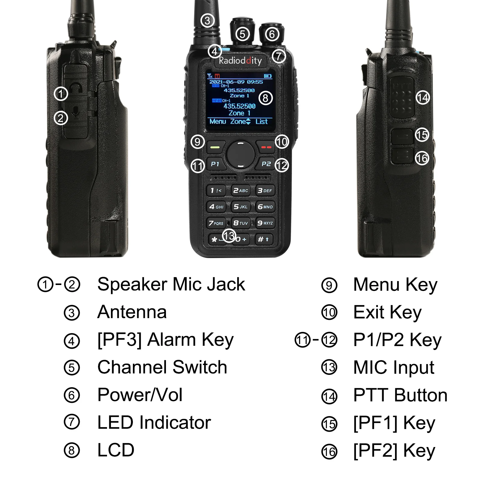 Radioddity GD-AT10G | 10W UHF | Analog & Digital DMR Tier I & II | GPS APRS Function | Color Screen - Image 6