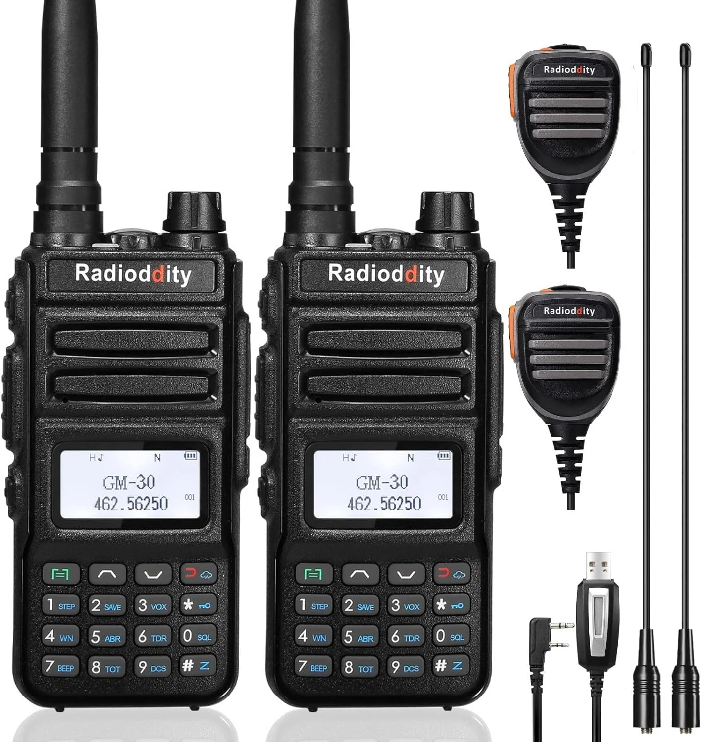 Radioddity GM-30 GMRS Radio [2 Pack + Cable] [OPEN BOX] - Image 9