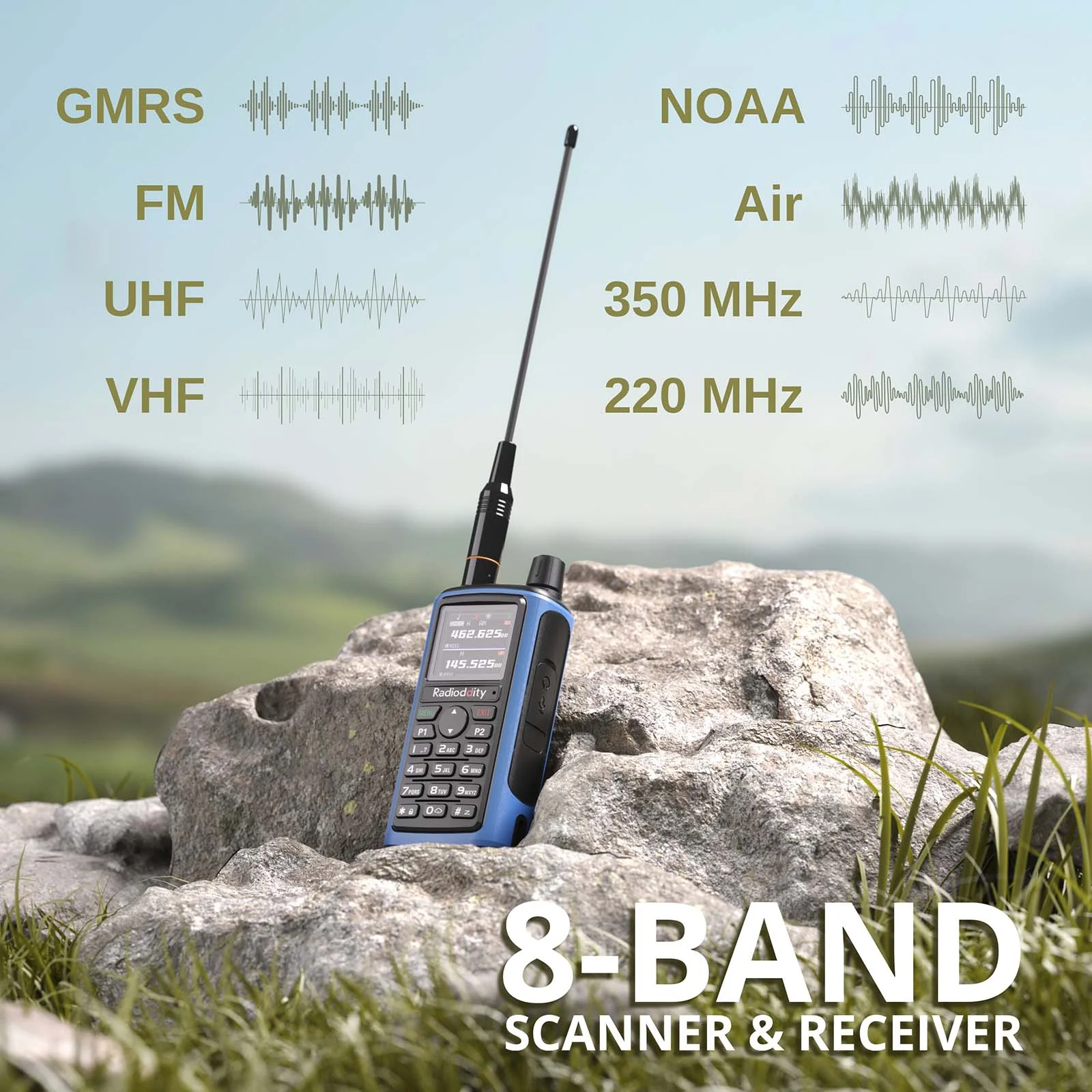 Radioddity GM-30 PRO GMRS Radio | 1.77" TFT Display | 1,000 Channels | APP Wireless Programming | UHF/VHF/ NOAA/FM/Airband RX | USB-C Charging | Frequency Copy | Support CHIRP Programming - Image 2