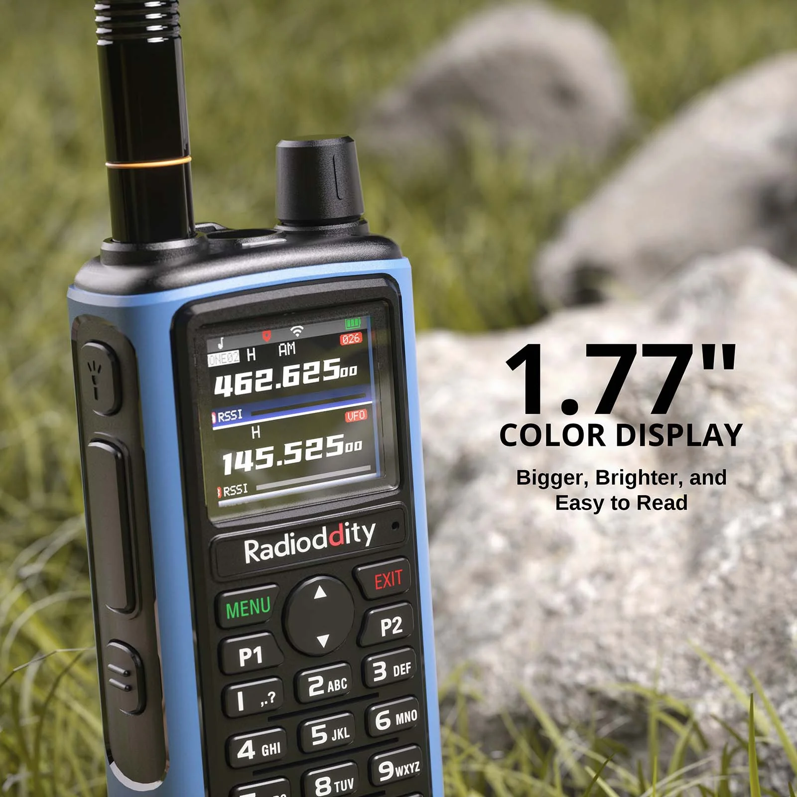 Radioddity GM-30 PRO GMRS Radio | 1.77" TFT Display | 1,000 Channels | APP Wireless Programming | UHF/VHF/ NOAA/FM/Airband RX | USB-C Charging | Frequency Copy | Support CHIRP Programming - Image 4