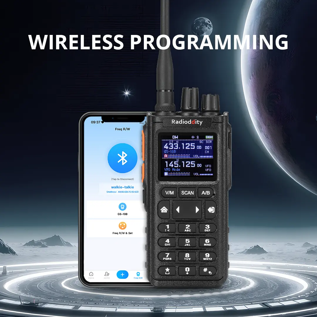 Radioddity GS-10B 8W Ham Radio | Multi-Band TX & RX | BT APP Programmable | Dual PTT | Color Display | USB-C | Support CHIRP Programming - Image 12