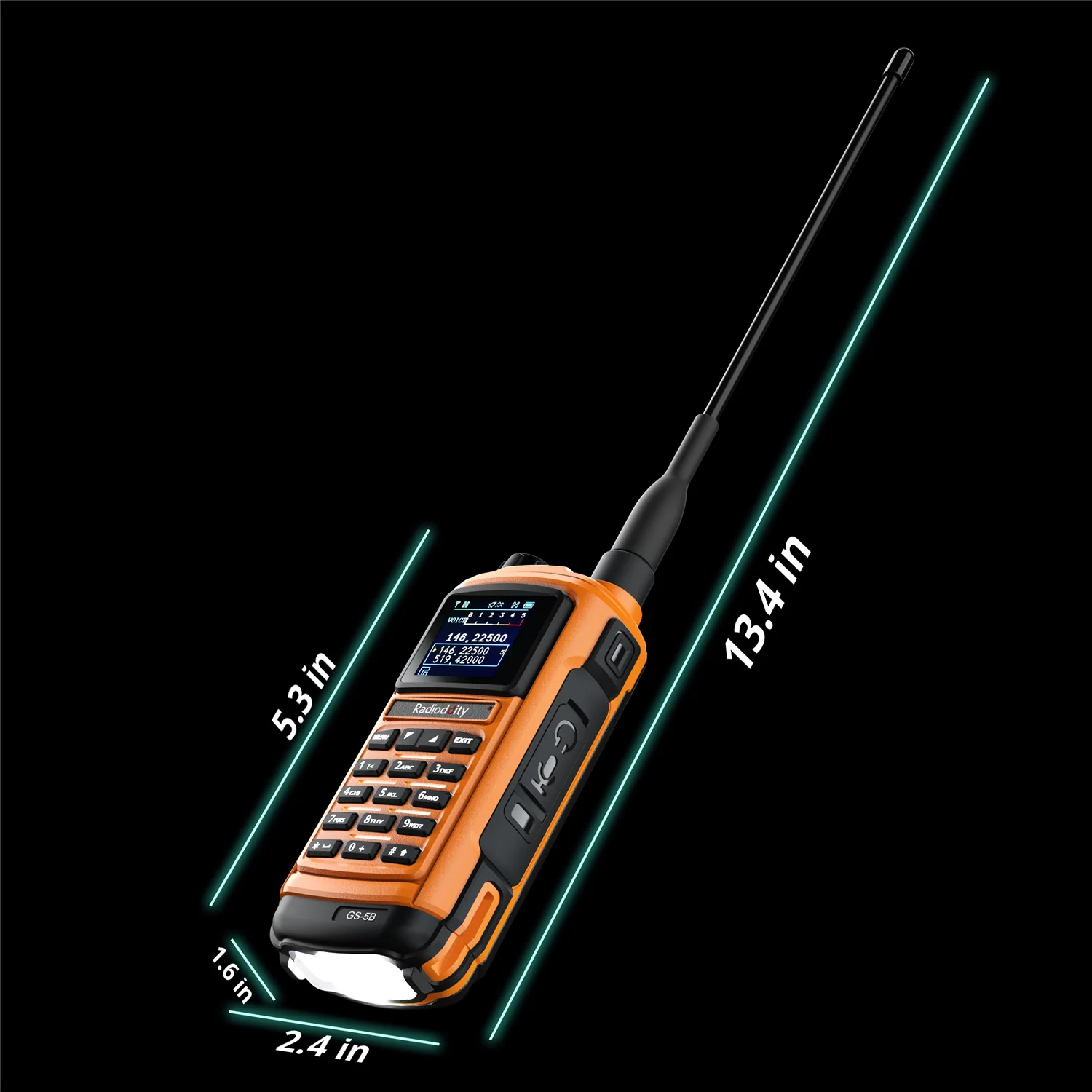 Radioddity GS-5B Analog Radio | 8W | Dual PTT | Bluetooth Programming | S-Meter | 512 CHs | USB-C Charging | 2000mAh Battery | Support CHIRP Programming - Image 7