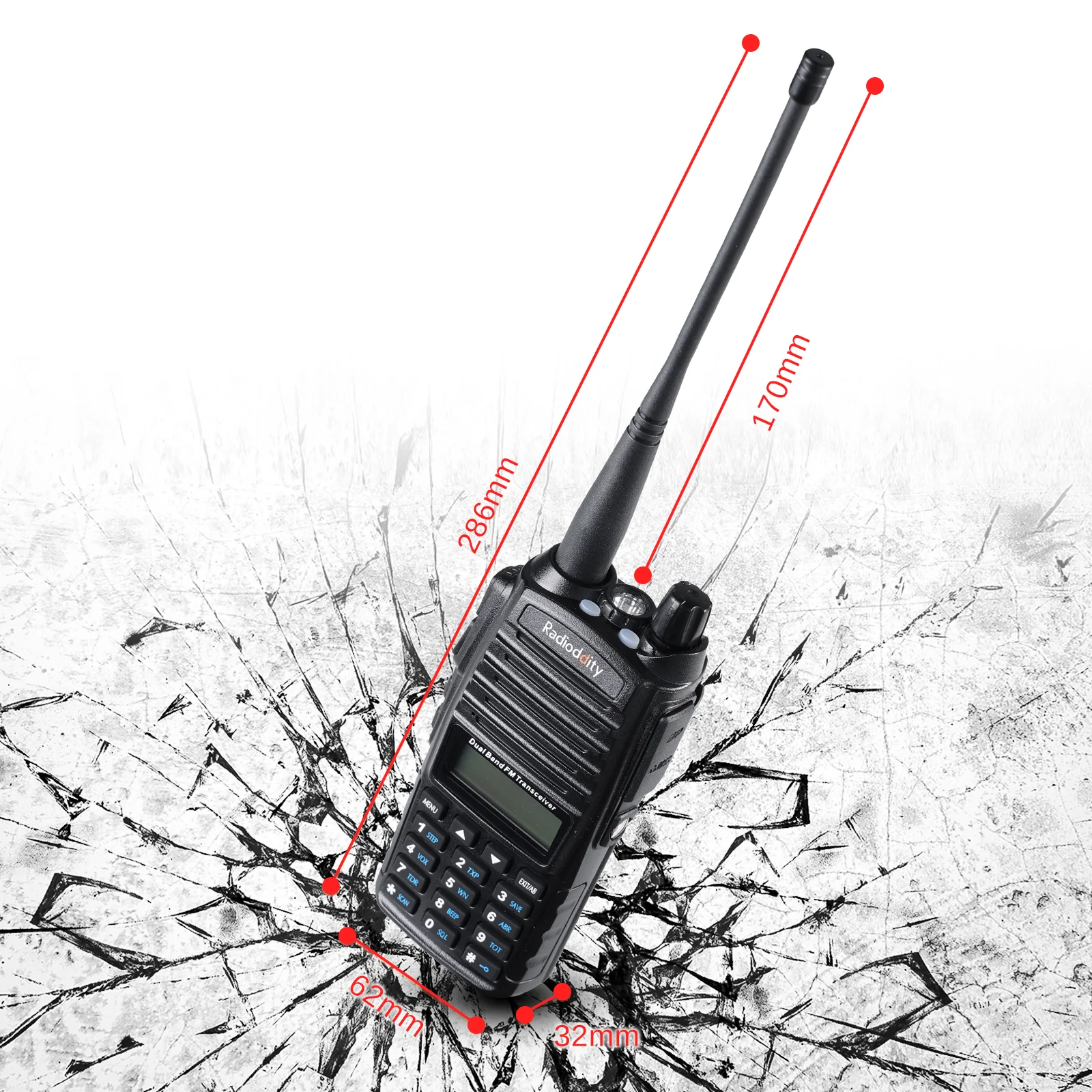 Radioddity GT-82 | Dual Band | Dual PTT | 5W | 2000mAh | Customized EU Frequency - Image 4