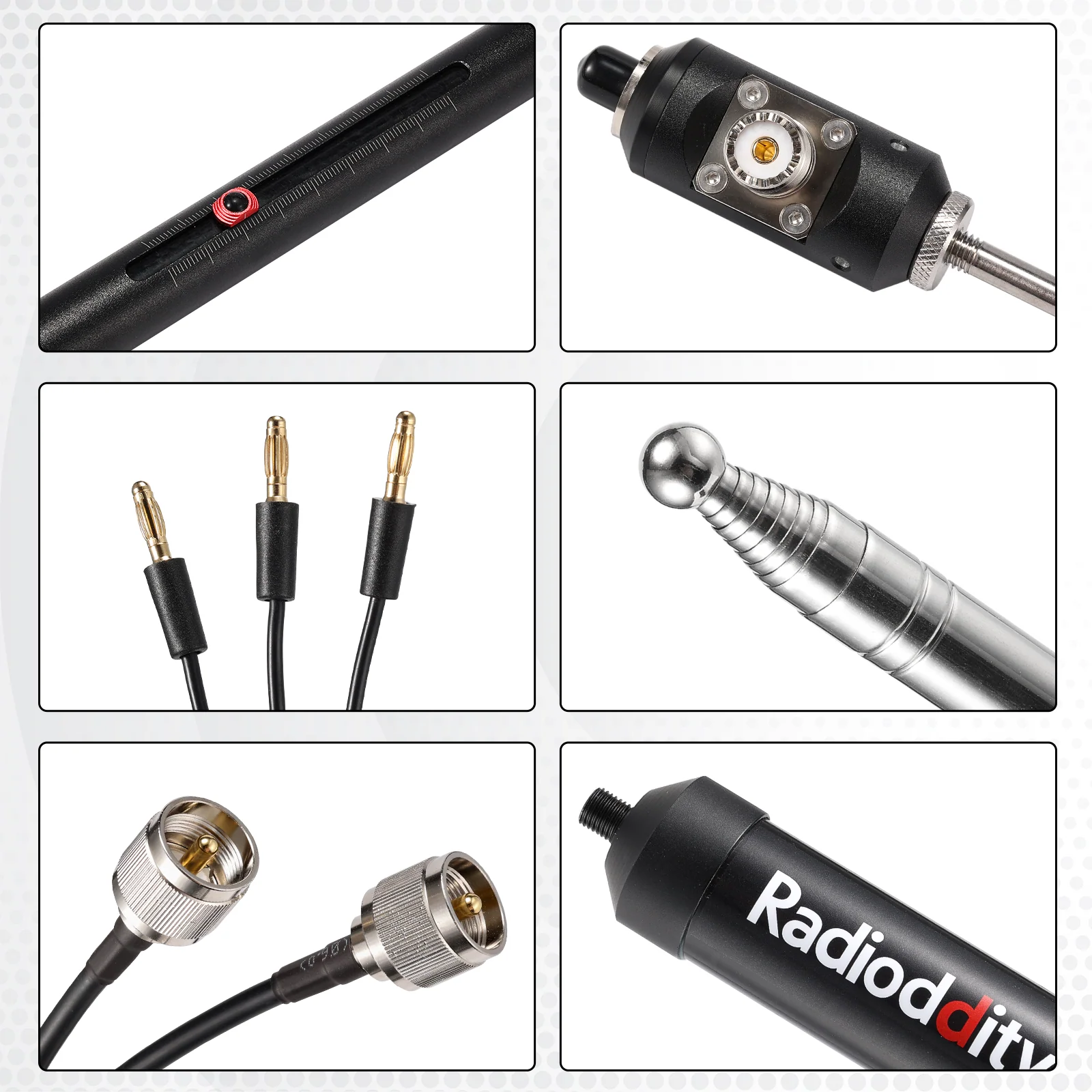 Radioddity HF-009 Portable HF Antenna | 6-60M | 5-50MHZ | SWR 1-1.5 | Quick-Tuning | Weatherproof Build - Image 3