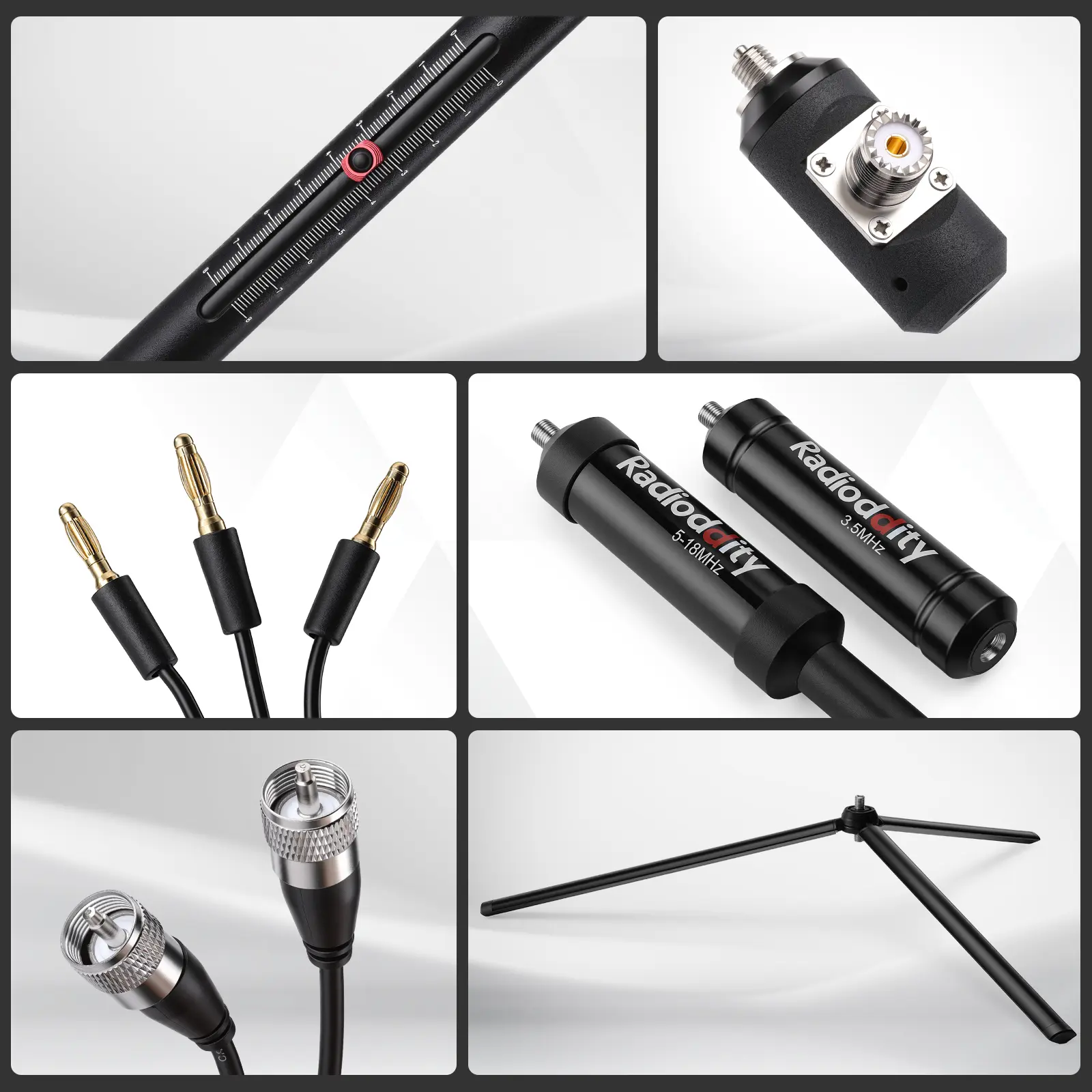 Radioddity HF-010 Portable HF Antenna | 80m-6m Full Band | All-Terrain Setup | SWR 1-1.5 | Quick-Tuning - Image 3