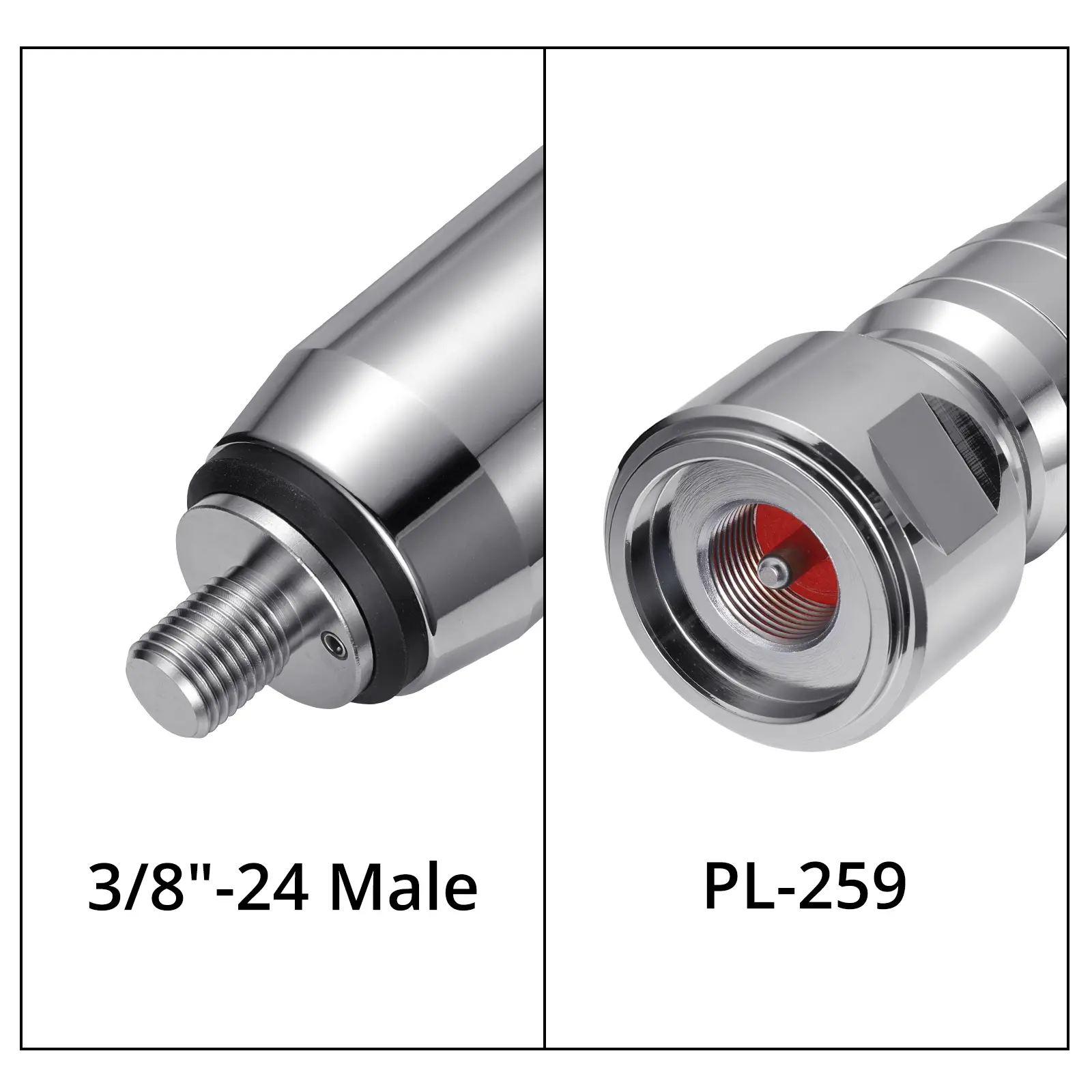 Radioddity HF-010A Antenna Adapter | PL-259 to 3/8-24 | Compatible with HF-010/HF-009 - Image 4