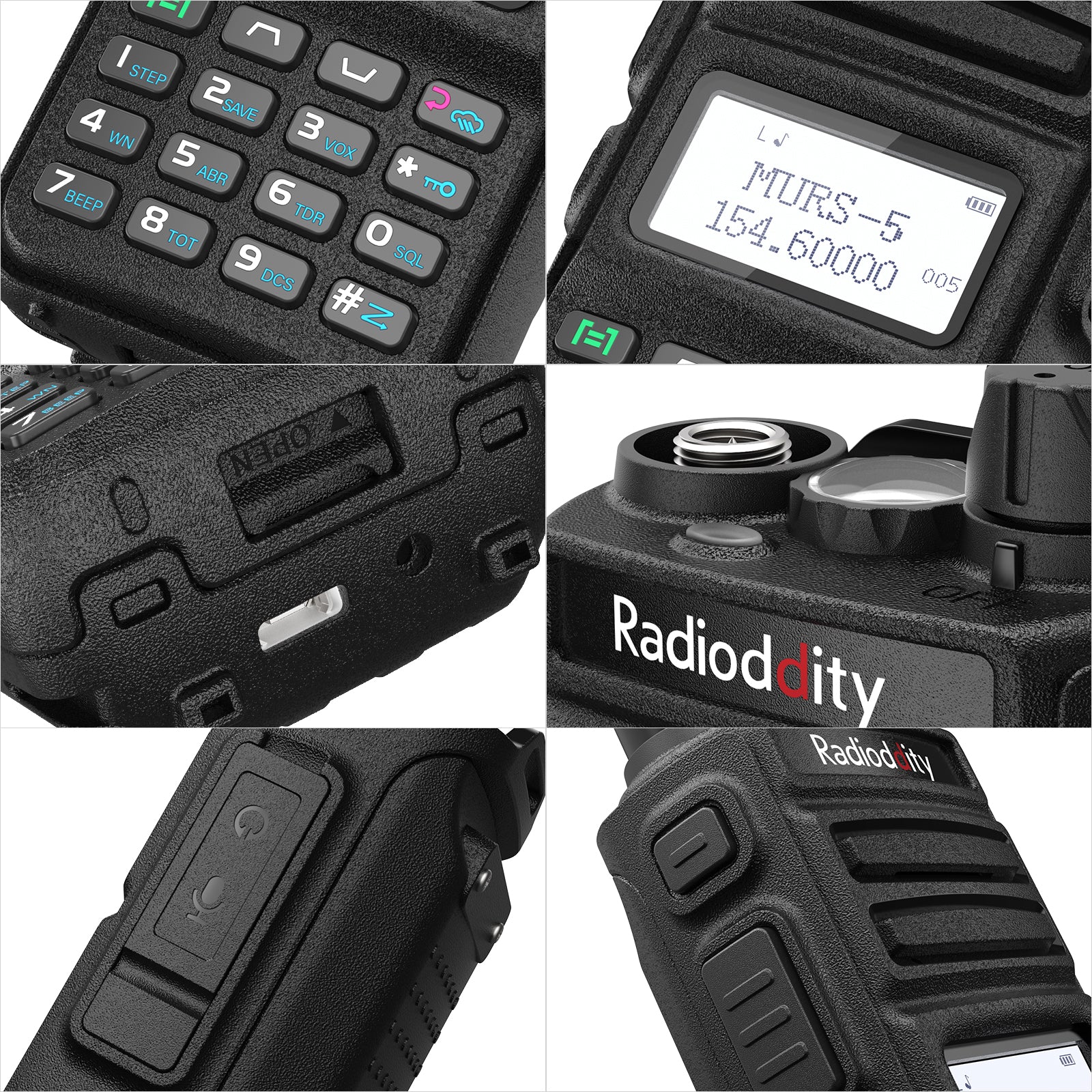 Radioddity MU-5 MURS Radio | 250 Channels | License Free | USB-C Charging | Display Sync | VOX | NOAA | Support CHIRP Programming - Image 3