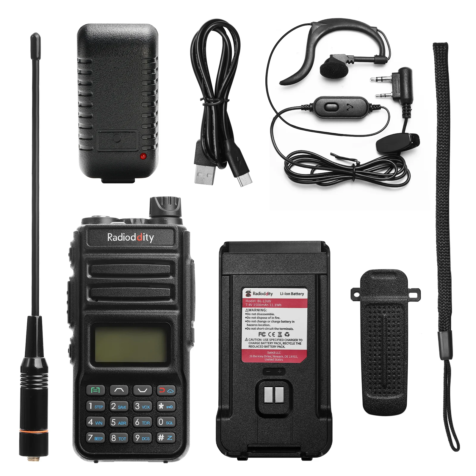 Radioddity MU-5 MURS Radio | 250 Channels | License Free | USB-C Charging | Display Sync | VOX | NOAA | Support CHIRP Programming - Image 7