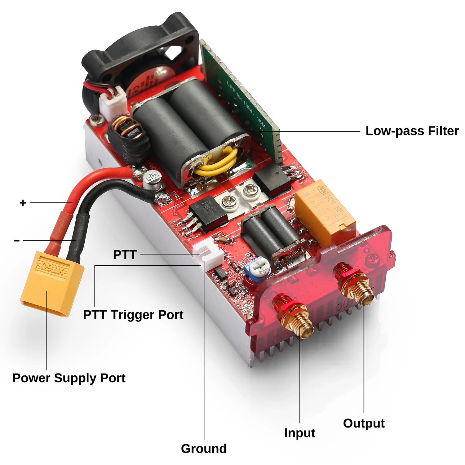Radioddity PAX100 RF Power Amplifier | 100W | Portable | Plug and Play | for Xiegu G90 X5105 [DISCONTINUED] - Image 7