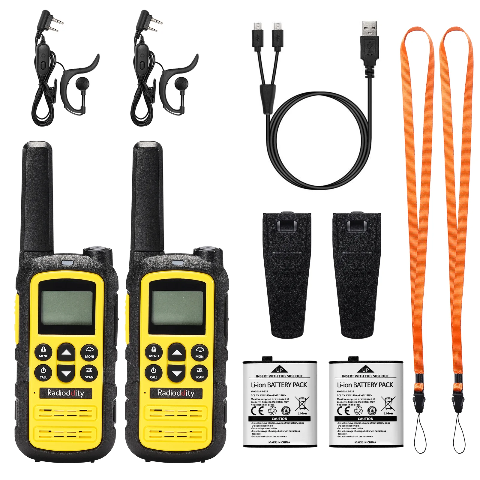 Radioddity PR-T6 PMR Radio | License-free | USB-C Charging | Dual Watch | VOX | Flashlight - Image 6