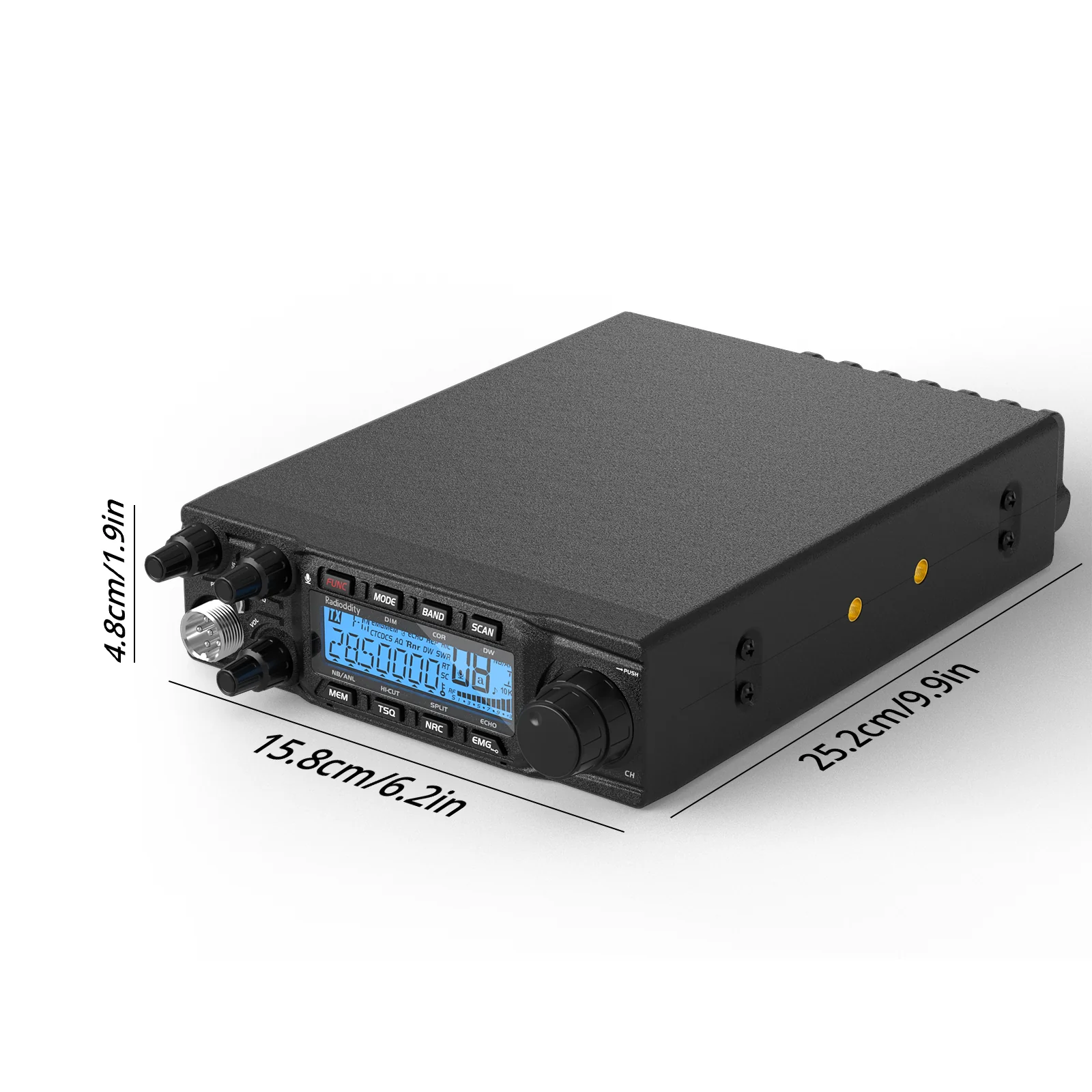 Radioddity QT80 10 Meter Radio | Max 80W | FM AM SSB CW PA | TX & RX Background Noise Reduction | Microphone Gain | Dual Watch - Image 11
