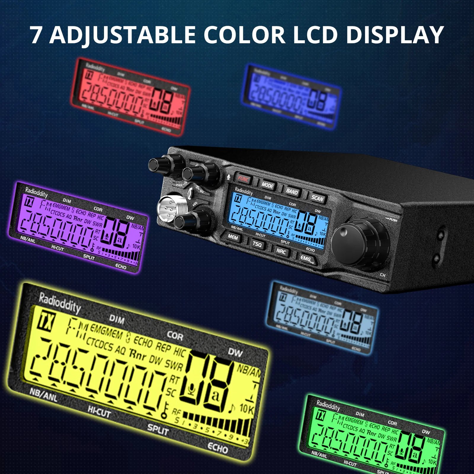 Radioddity QT80 10 Meter Radio | Max 80W | FM AM SSB CW PA | TX & RX Background Noise Reduction | Microphone Gain | Dual Watch - Image 6