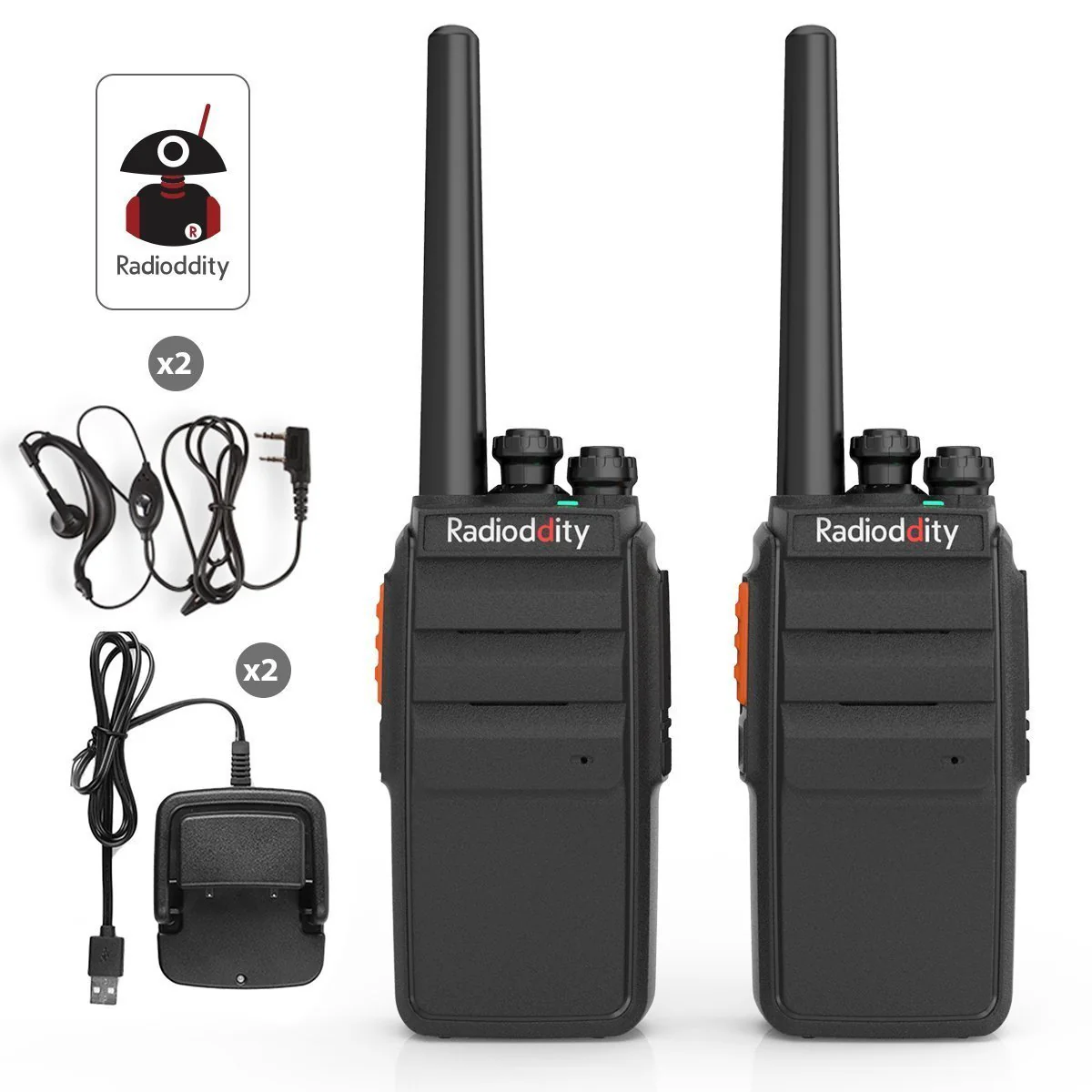 Radioddity R2 Walkie Talkie UHF PMR446 [2 Pack] [DISCONTINUED] - Image 2